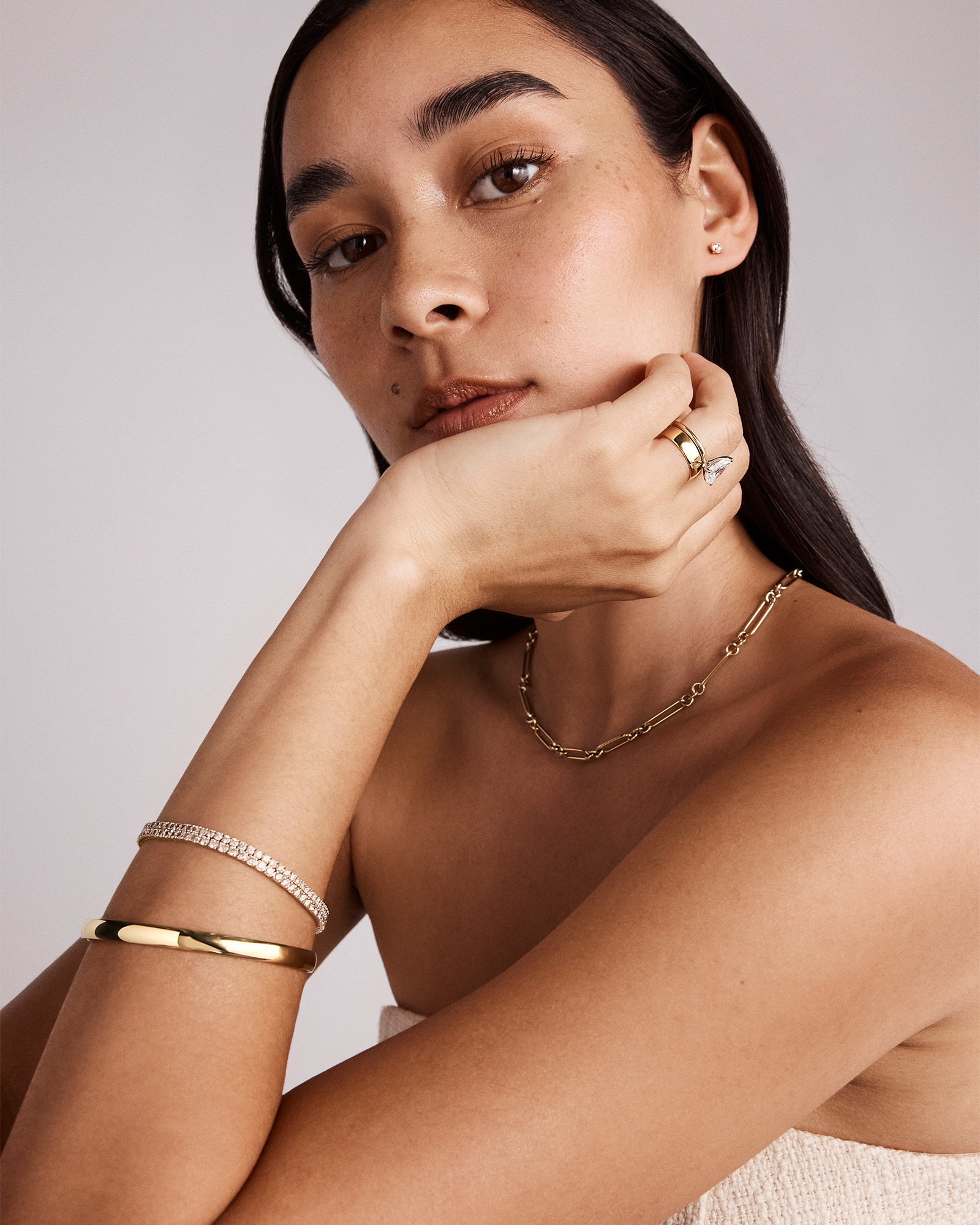 2.46 Carat TW Diamond Tennis Bracelet in 10kt Yellow Gold