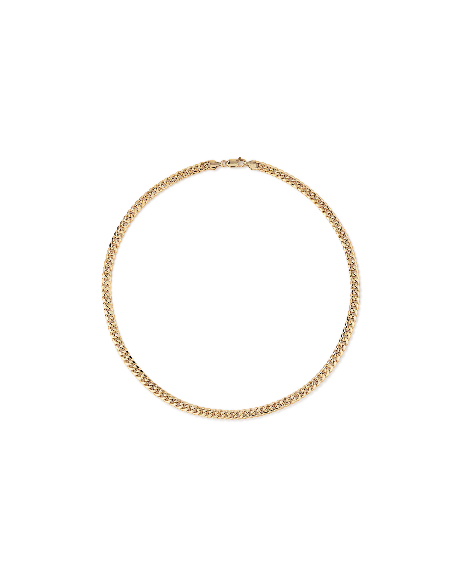 Chaîne Miami Semi-Solide en Or Jaune 10 ct, 50 cm (20 po), 6,15 mm de Largeur