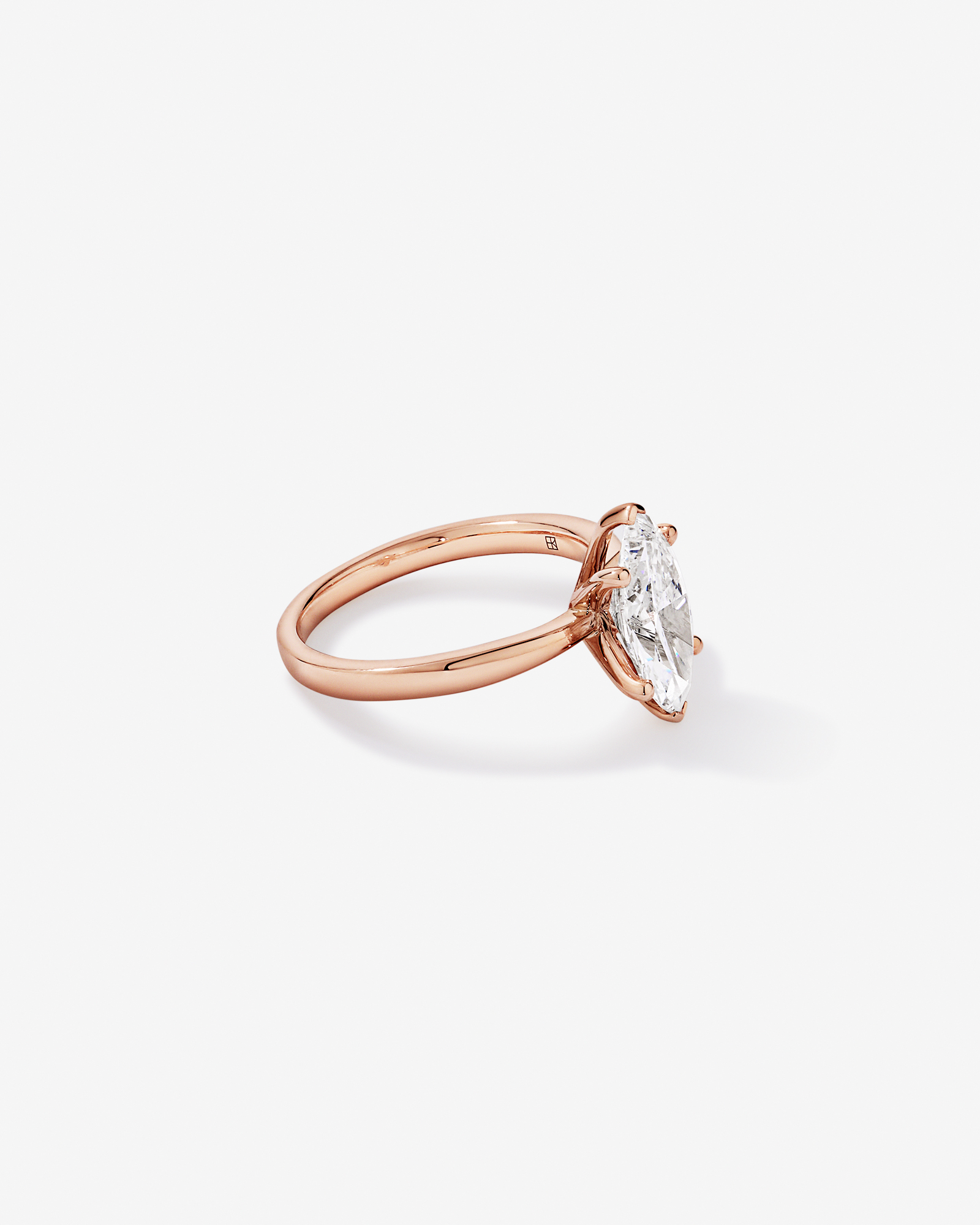 2.00 Carat TW Laboratory-Grown Diamond Marquise Solitaire Ring 14kt Rose Gold