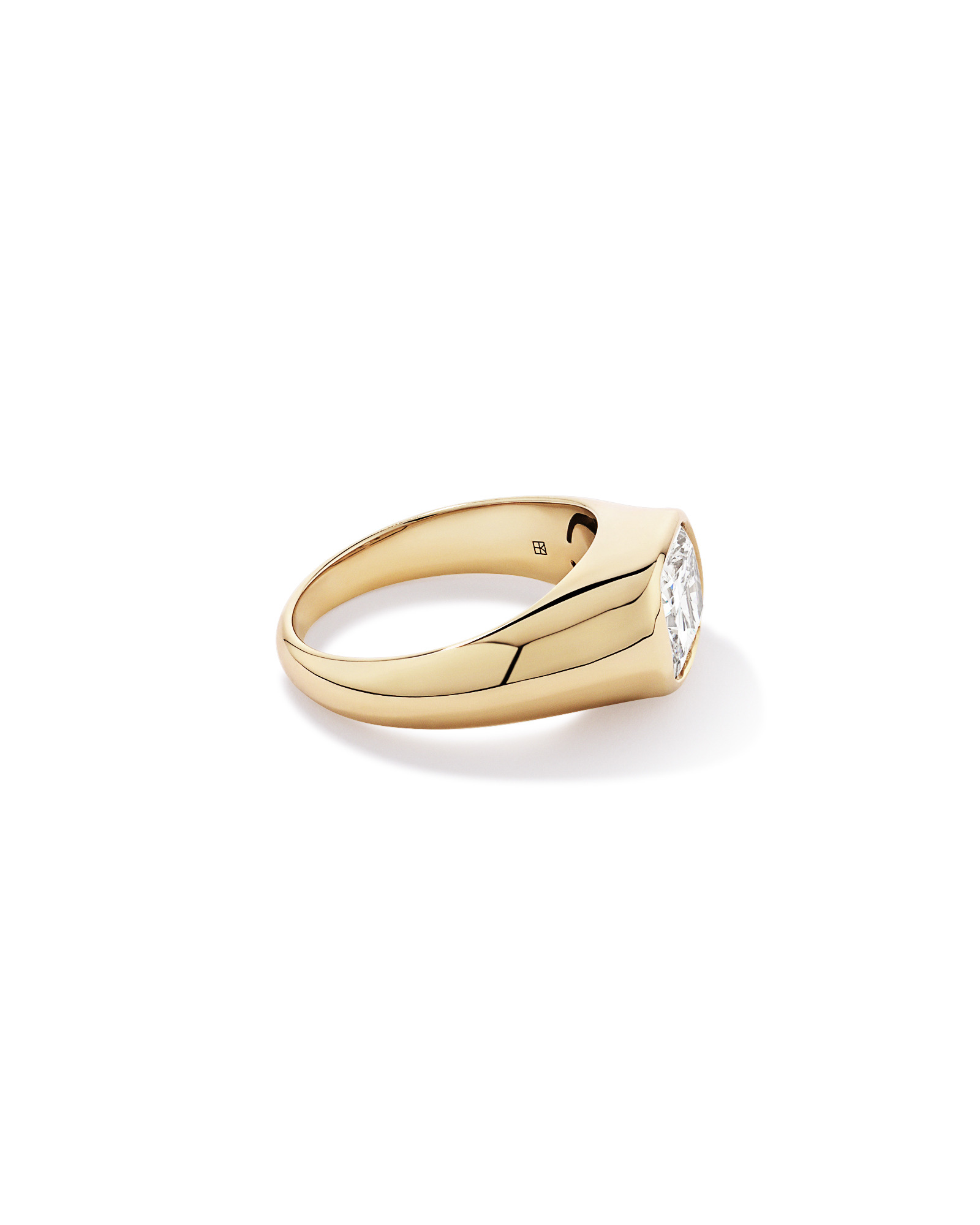 2.00TW Elongated Cushion Laboratory-Grown Diamond Ring 14kt Yellow Gold