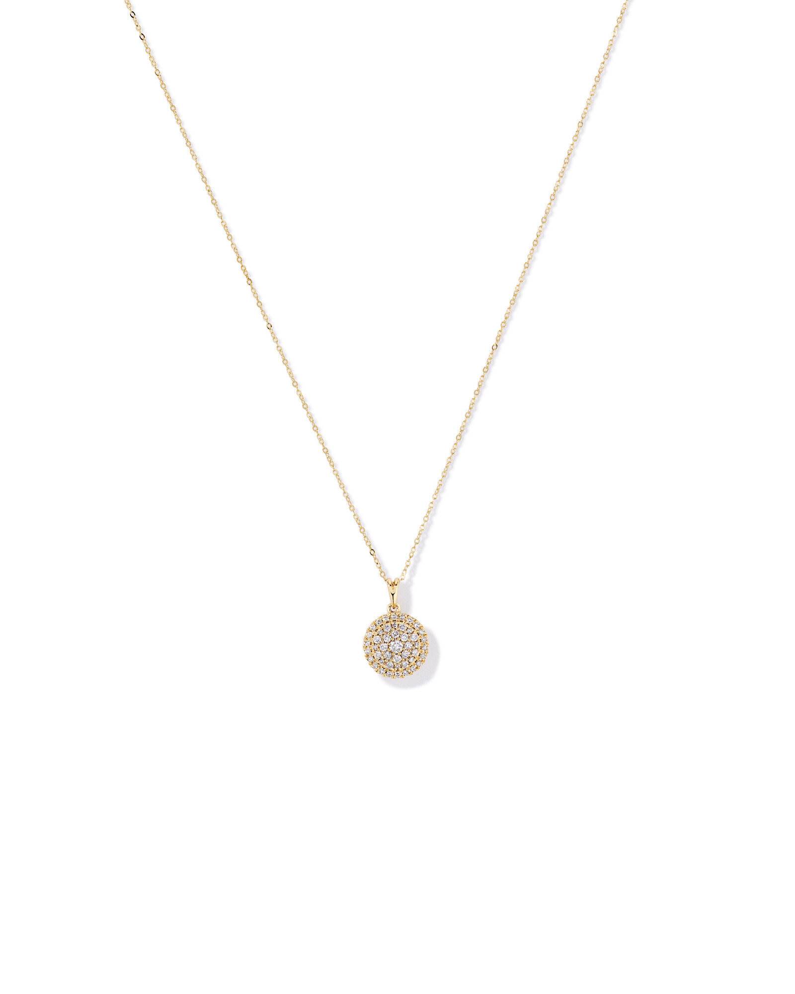 0.25 Carat TW Diamond Round Cluster Pendant with Halo in 10kt Yellow Gold