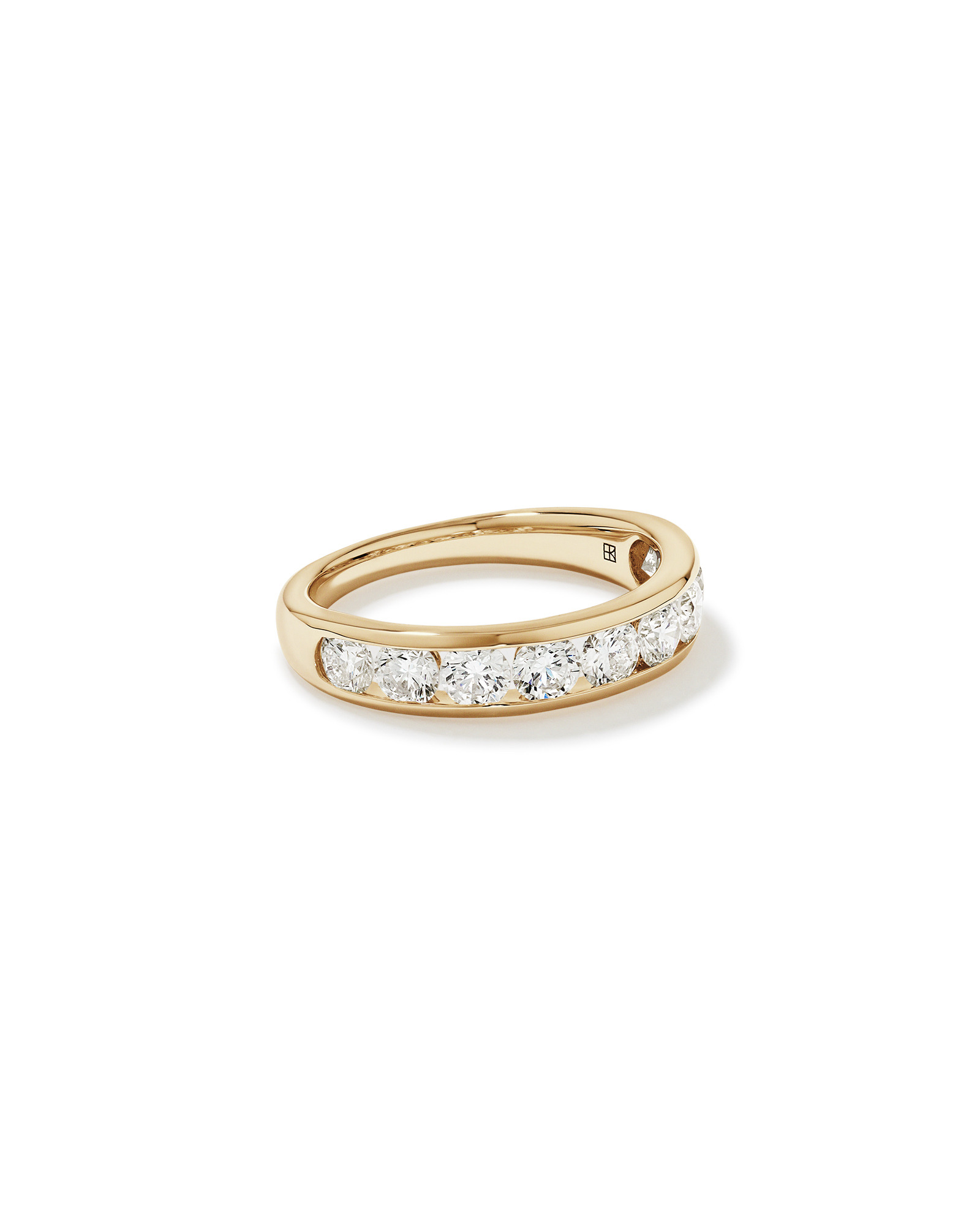 1.50 Carat TW Round Brilliant Laboratory-Grown Diamond Channel Set Wedding Ring 10kt Gold