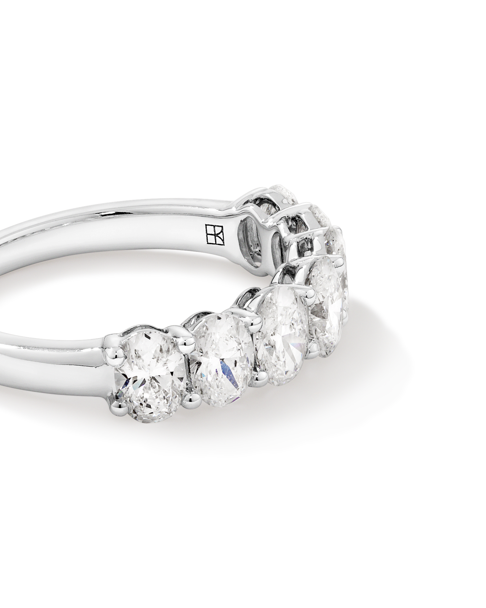 2.00 Carat TW Oval Laboratory-Grown Diamond Wedding Ring 14kt White Gold
