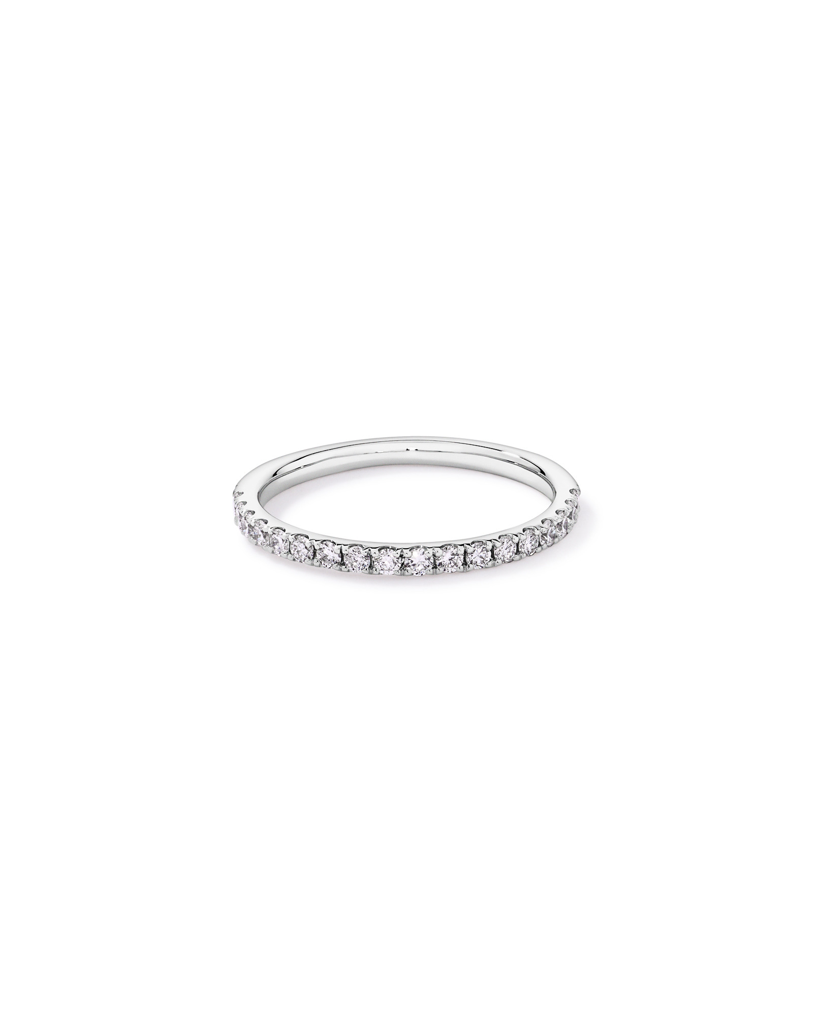 0.34TW Round Brilliant Laboratory-Grown Diamond Wedding Band 14kt White Gold