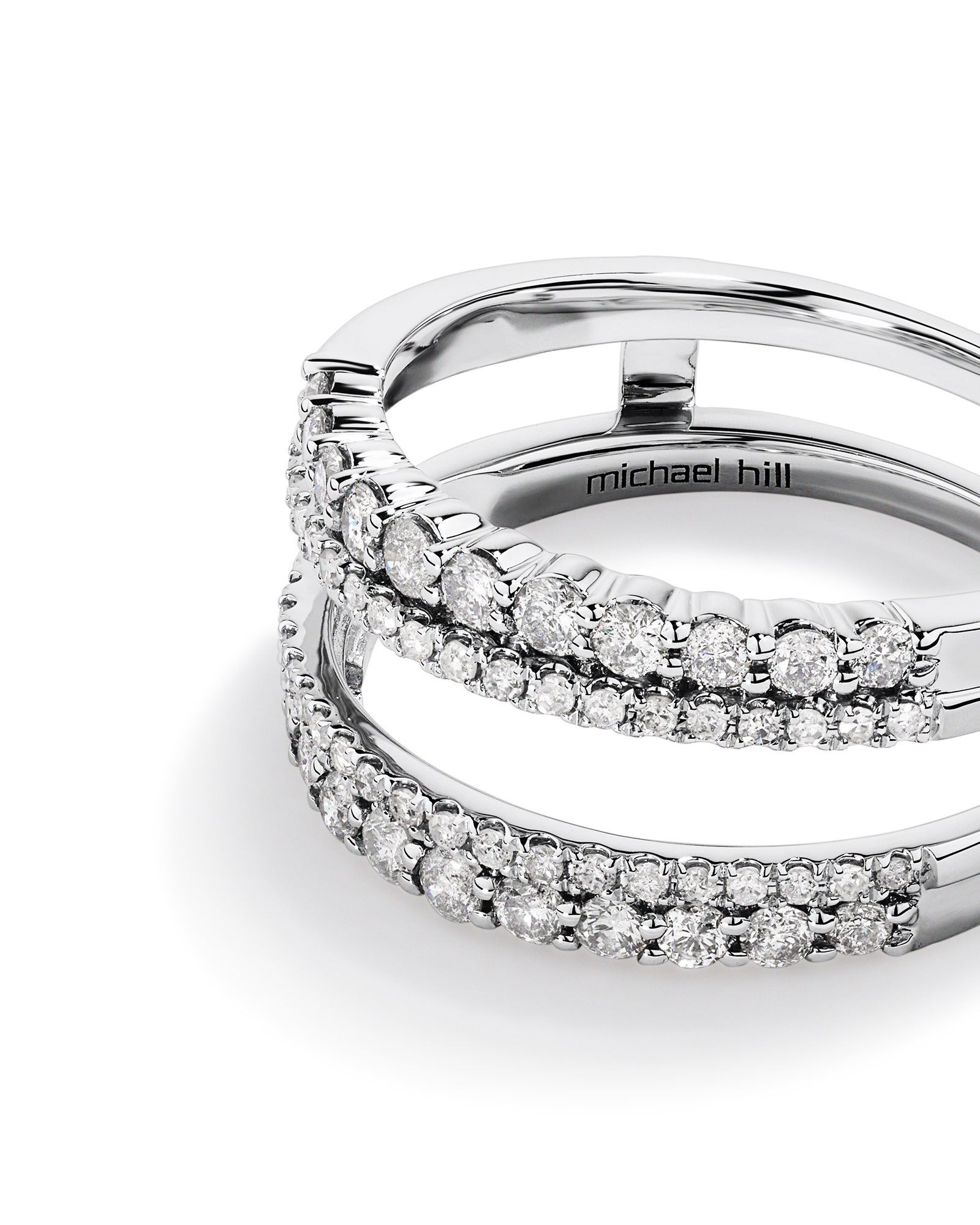 Enhancer Ring with 0.70 Carat TW of Diamonds in 14kt White Gold