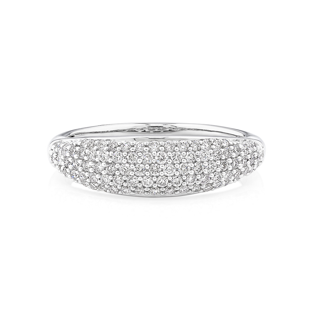 Pave Ring with 0.50 Carat TW of Diamonds in 10kt White Gold
