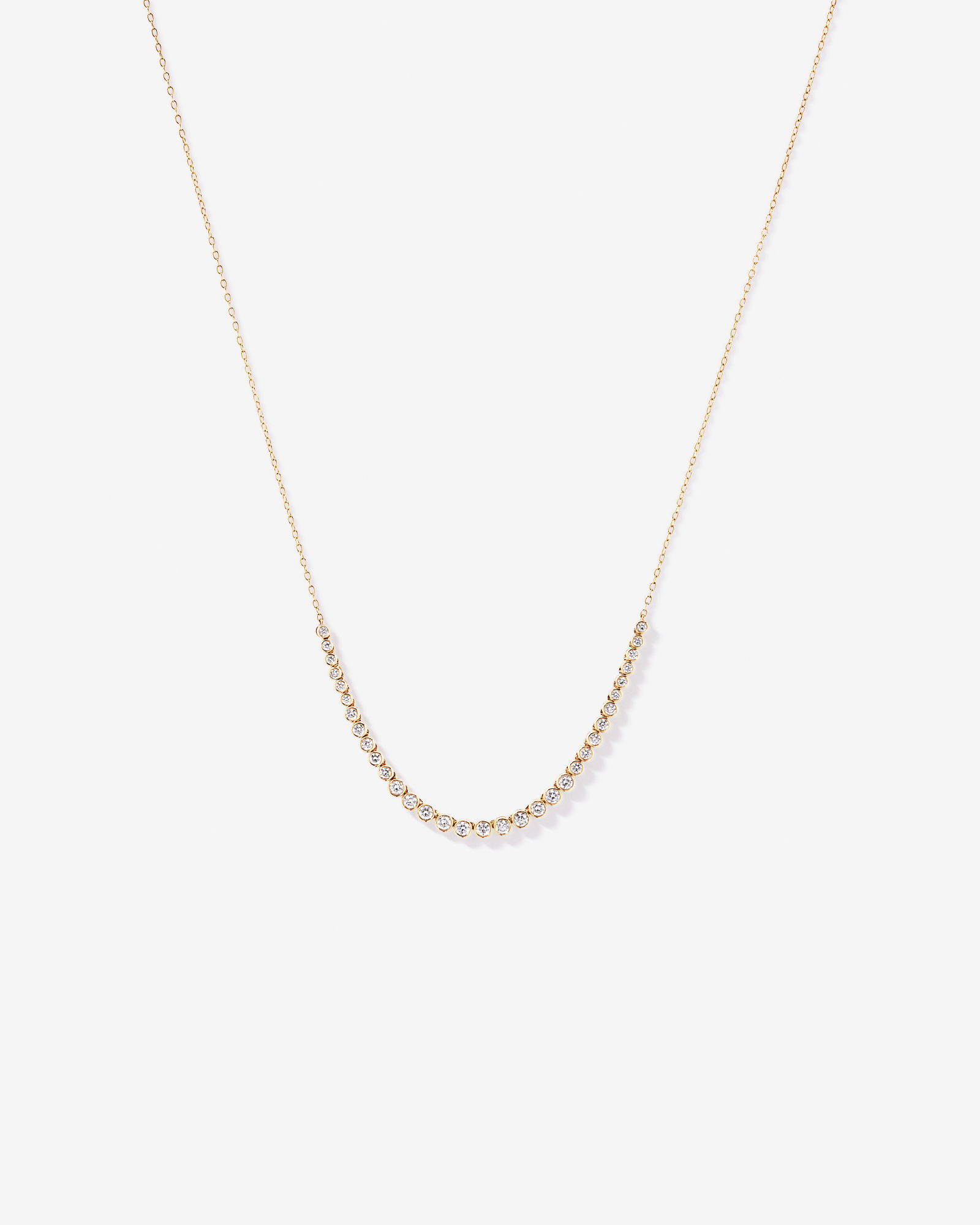1.00TW Lab Diamond Tennis Necklace in 10kt Gold