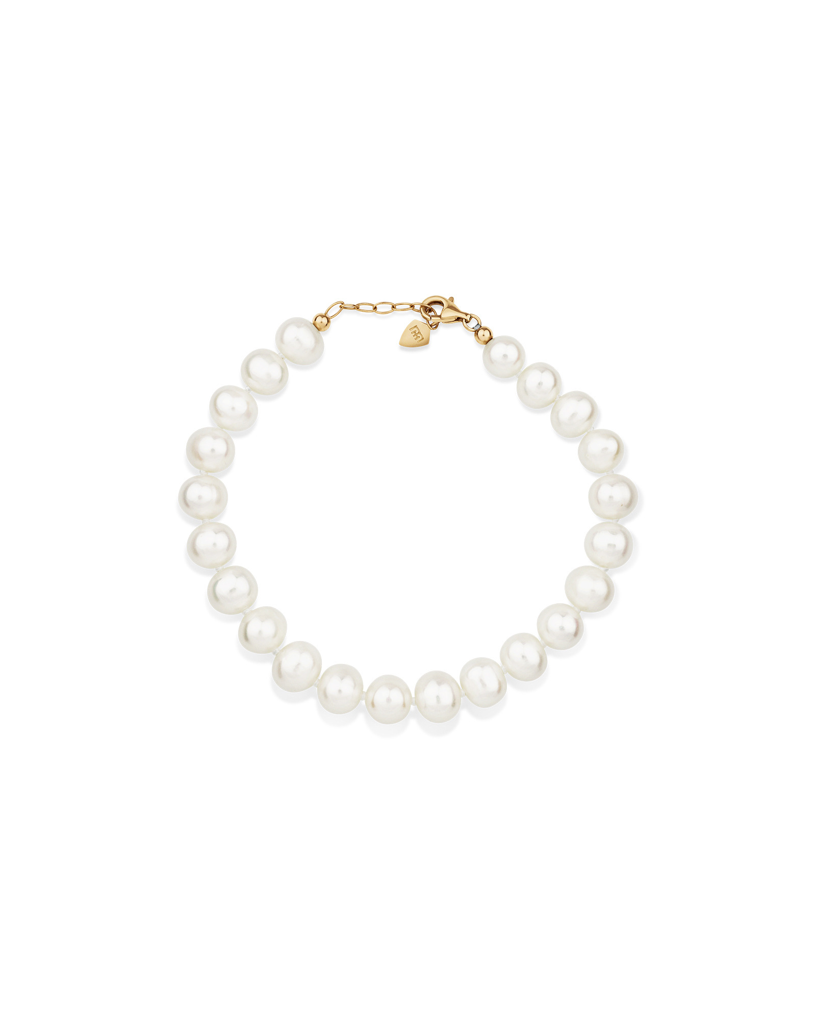 Cultured Freshwater Pearl Bracelet in 10kt Yellow Gold