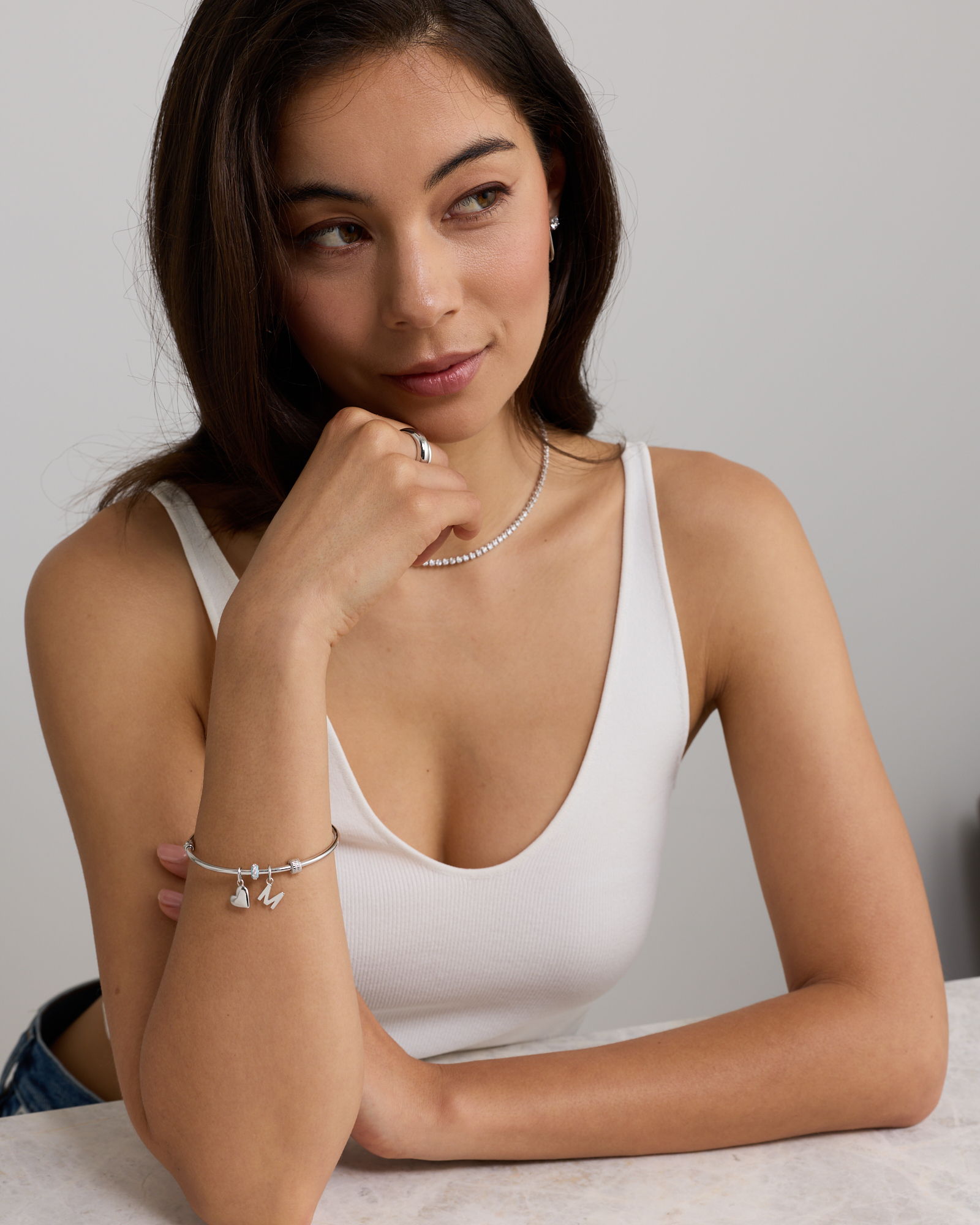 Puff Love Heart Pendant in Sterling Silver