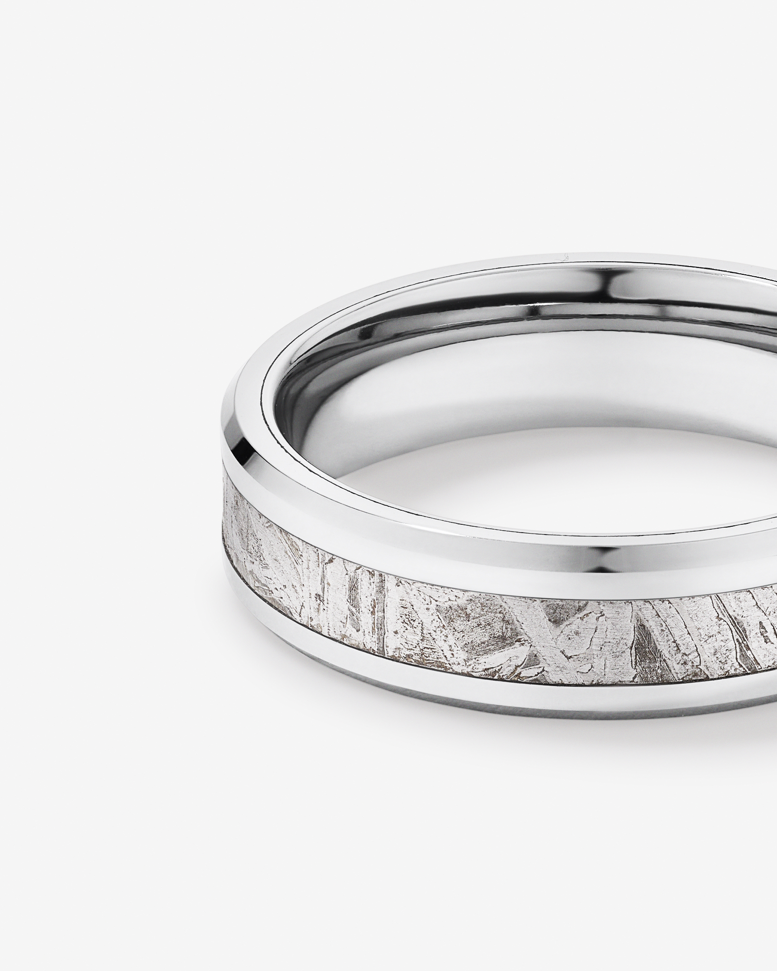 6mm Tungsten and Meteorite Wedding Band
