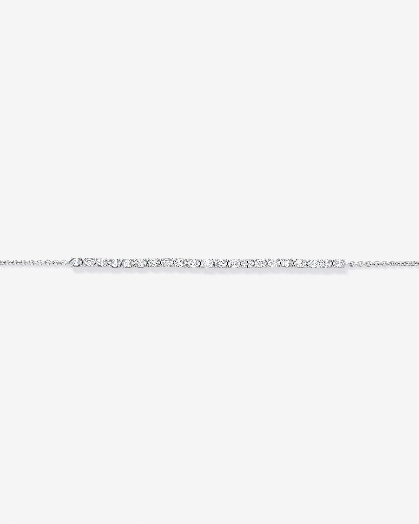 1.02TW Oval Lab Tennis Bracelet in Silver