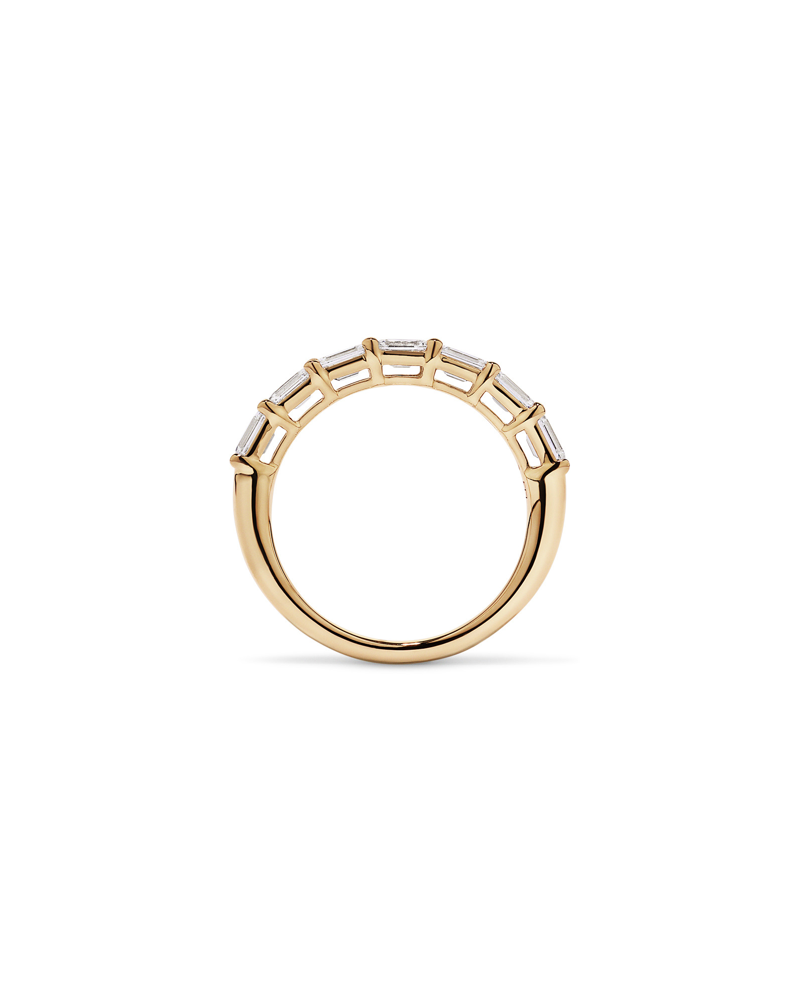 1.40 Carat TW East-West Emerald Cut Laboratory-Grown Diamond Wedding Ring 14kt Yellow Gold