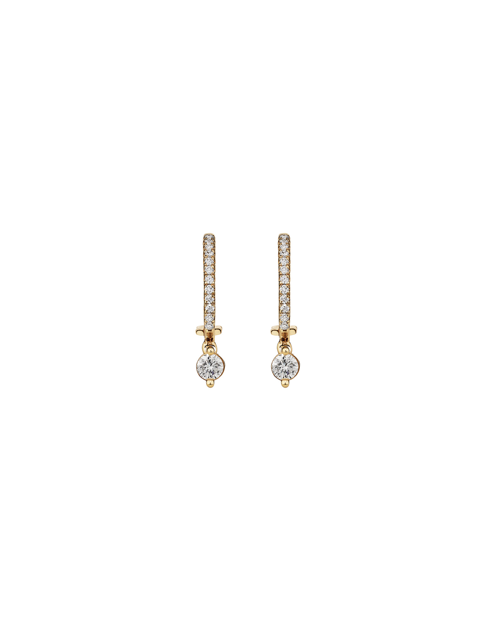 Single Drop Earrings with 0.37 Carat TW of Diamonds in 18kt Yellow Gold