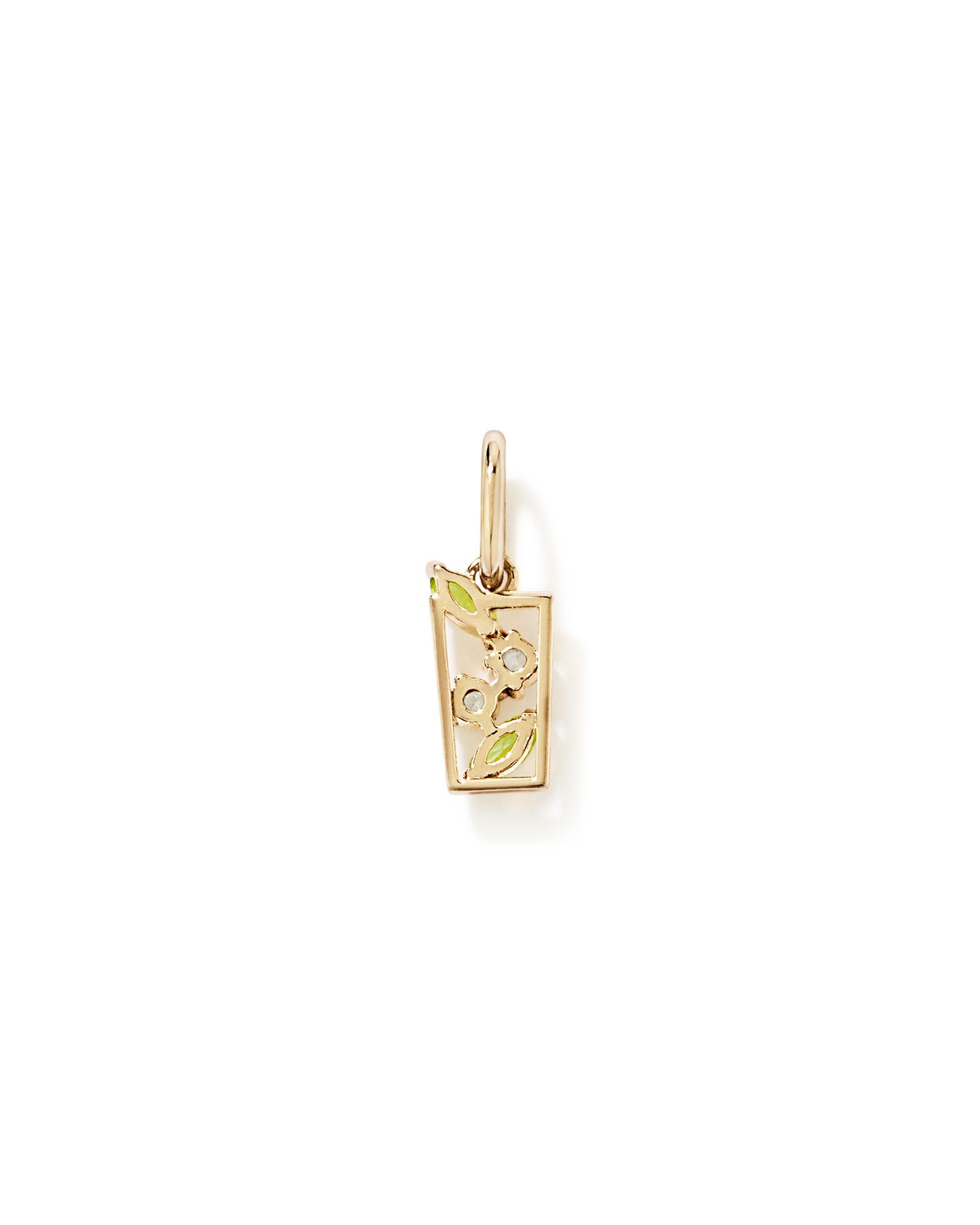 Green Amethyst & Peridot Mojito Cocktail Pendant in 18kt Gold Vermeil