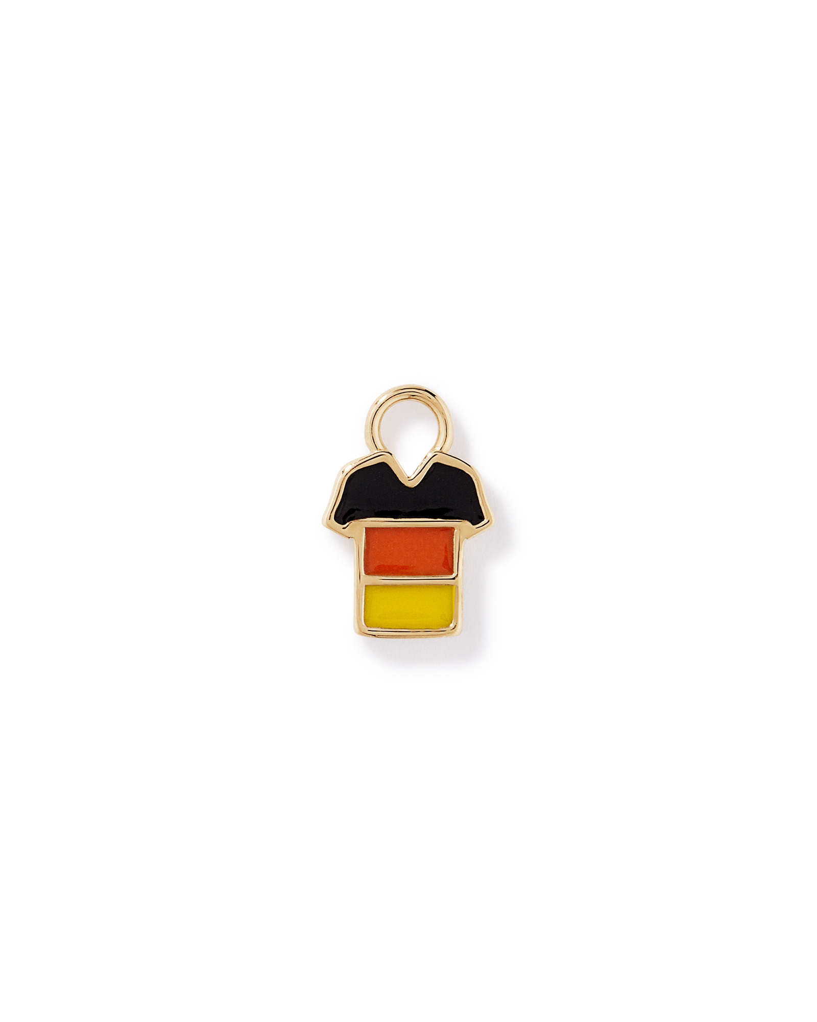 Porte-bonheur de boucle d’oreille en jersey allemand en vermeil 18Kt