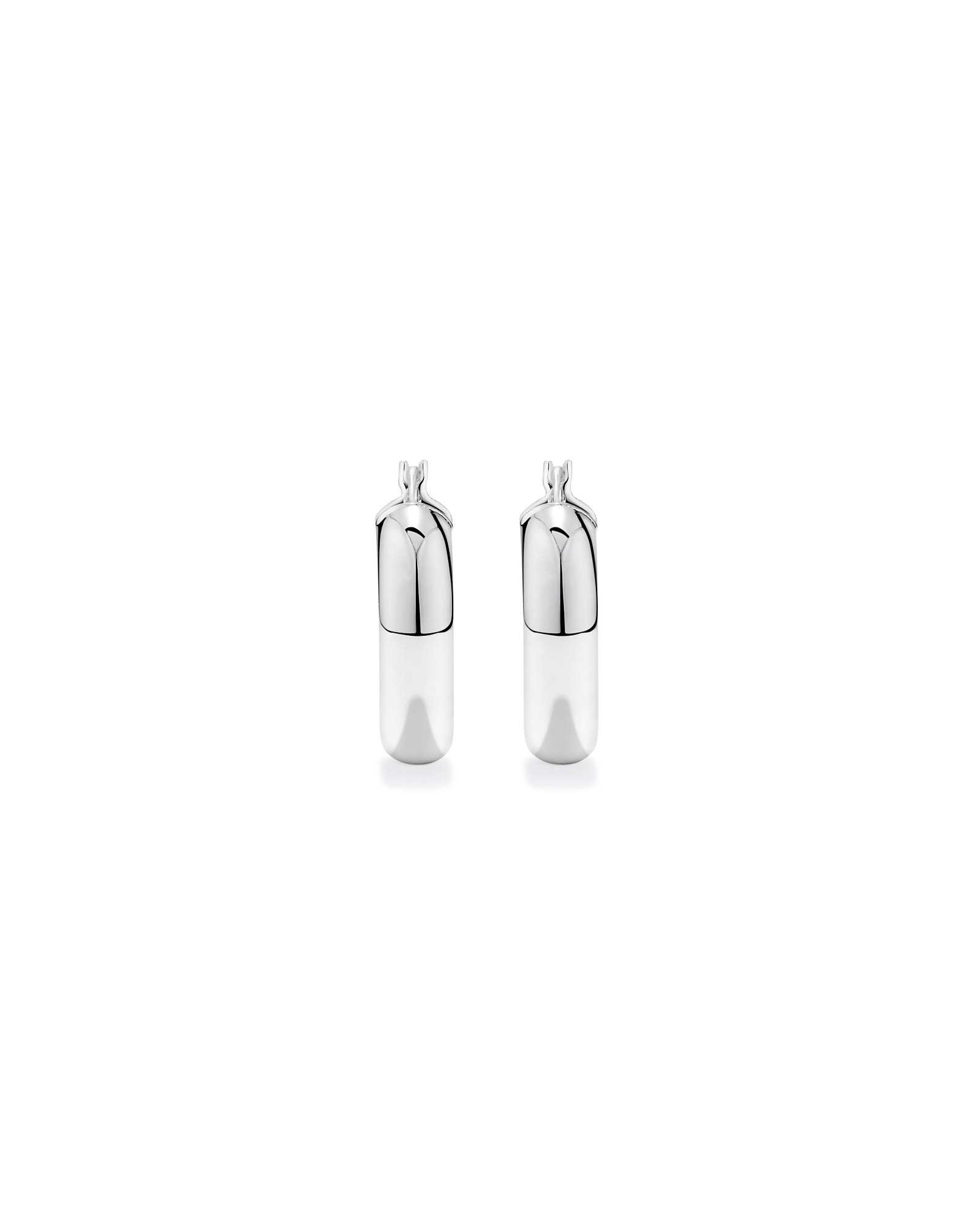 Boucles d’oreilles à cerceau demi-rond en argent sterling