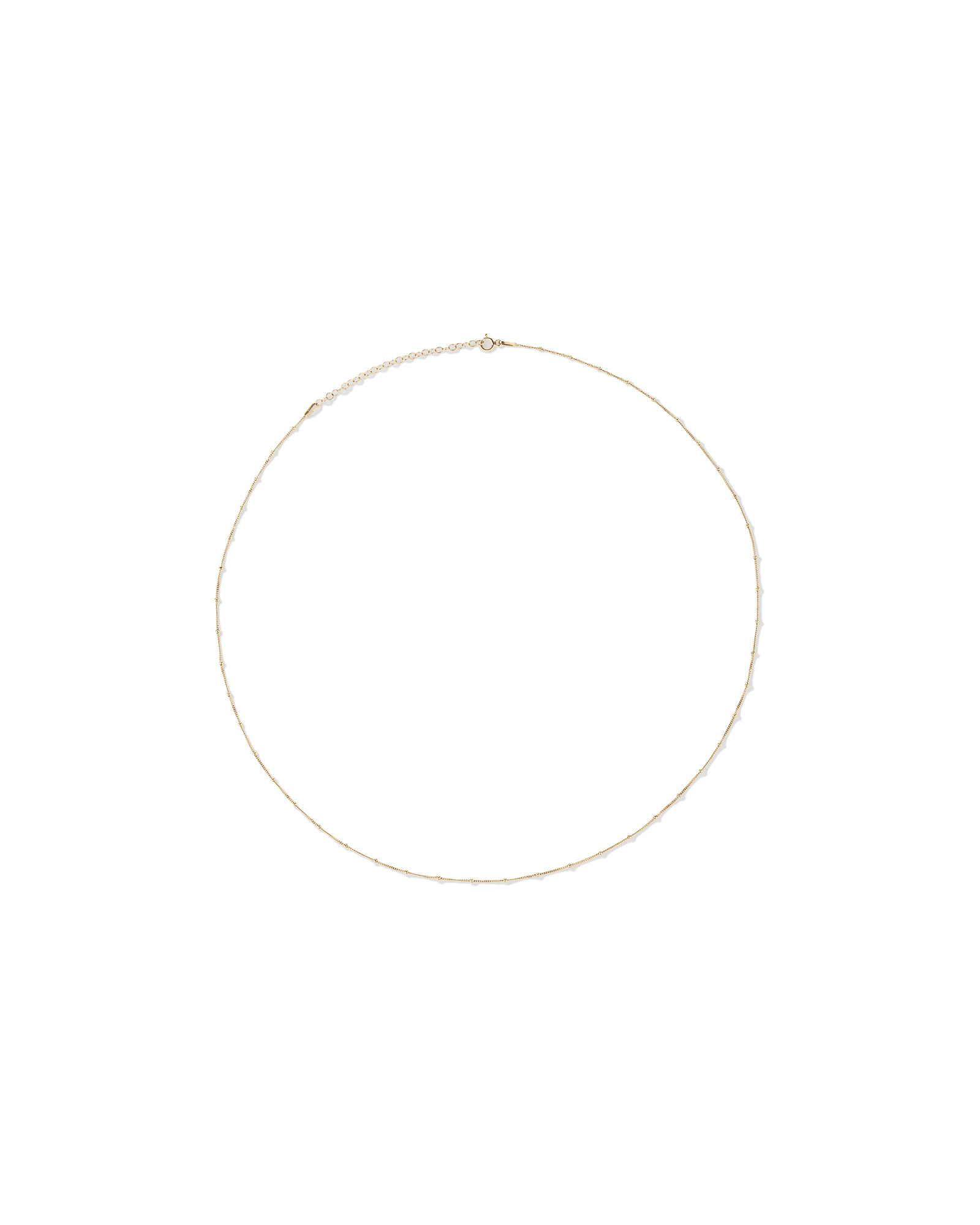 50cm (20") Station Ball and Curb Chain in 10kt Yellow Gold