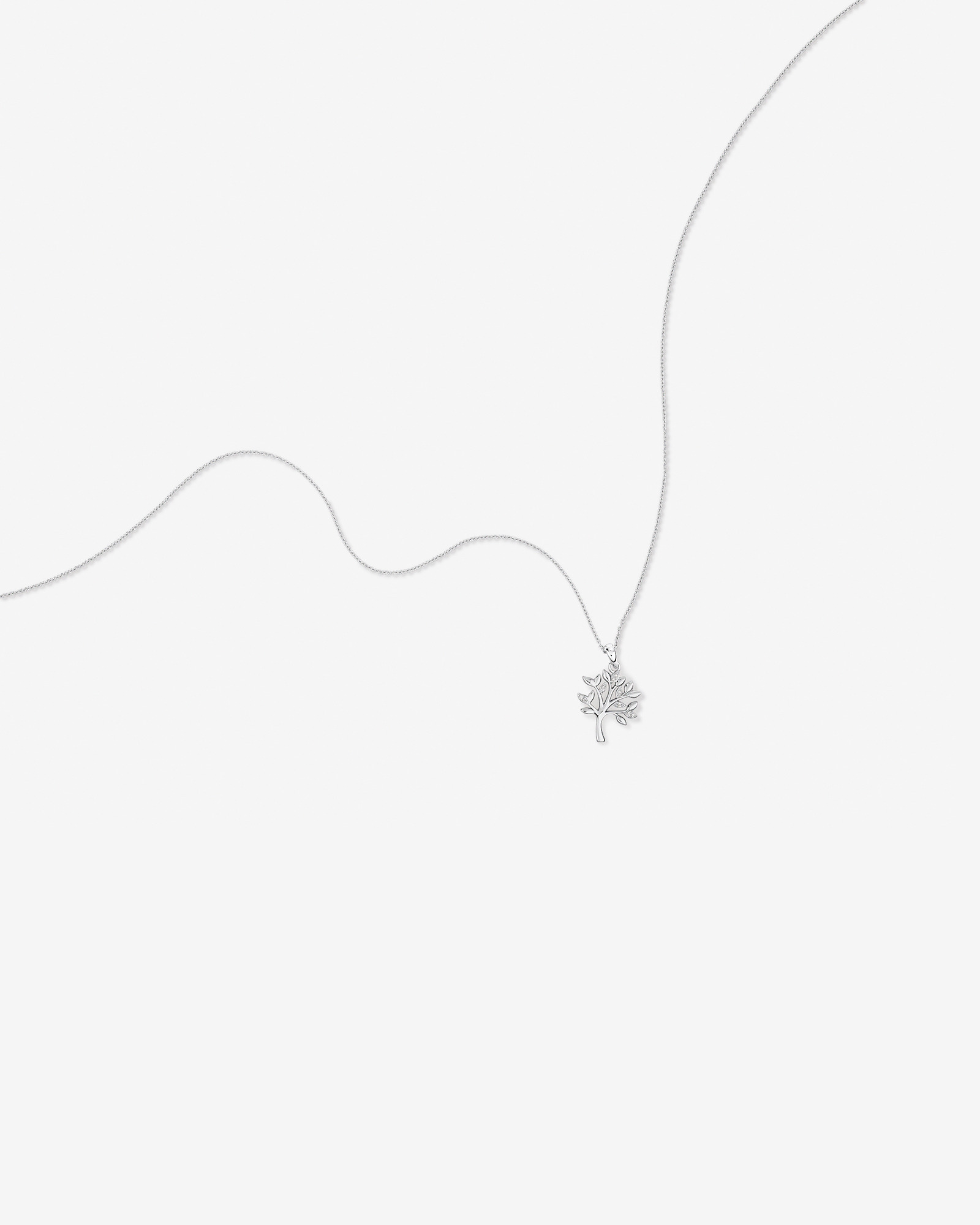 Pendentif Arbre de Vie et chaîne en argent sterling avec zircone cubique