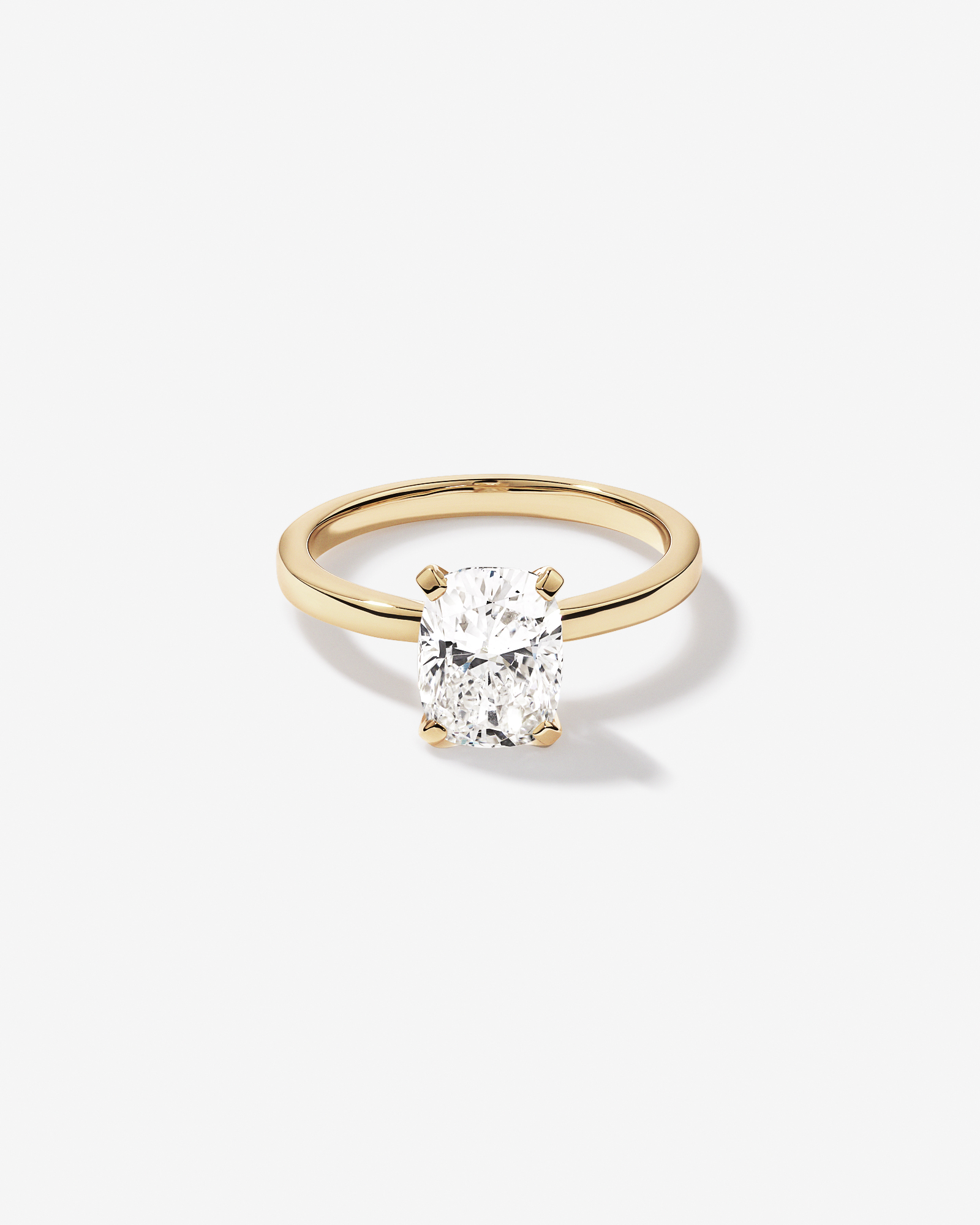 2.00 Carat TW Elongated Cushion Cut Lab-Grown Diamond Solitaire Engagement Ring 14kt Yellow Gold