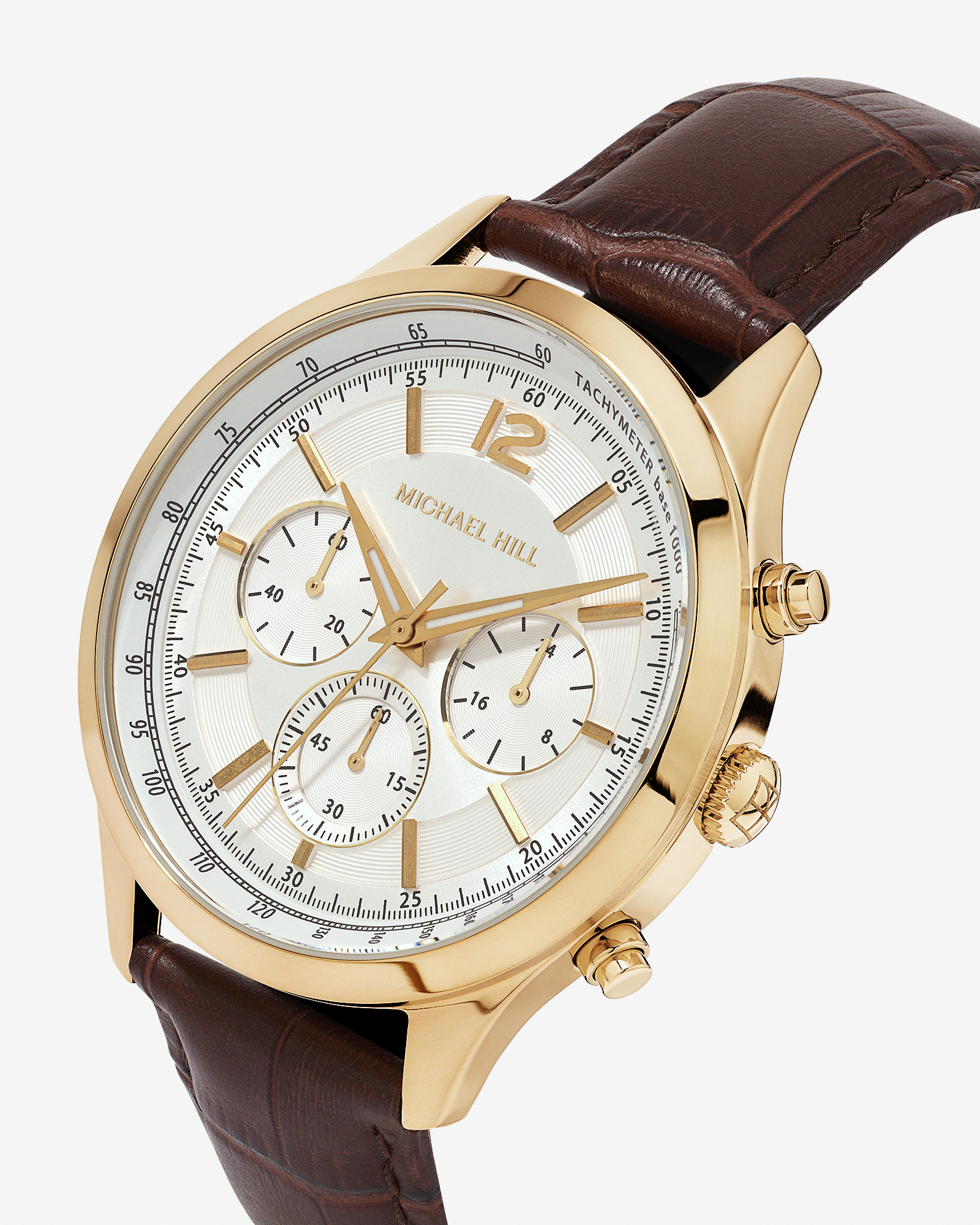 Men's 42mm Chronograph Watch in Gold-Tone Stainless Steel