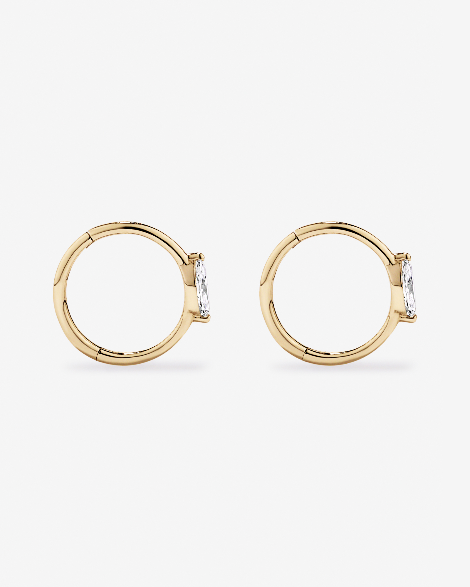 Diamond Accent Sleeper Earrings in 10kt Yellow Gold