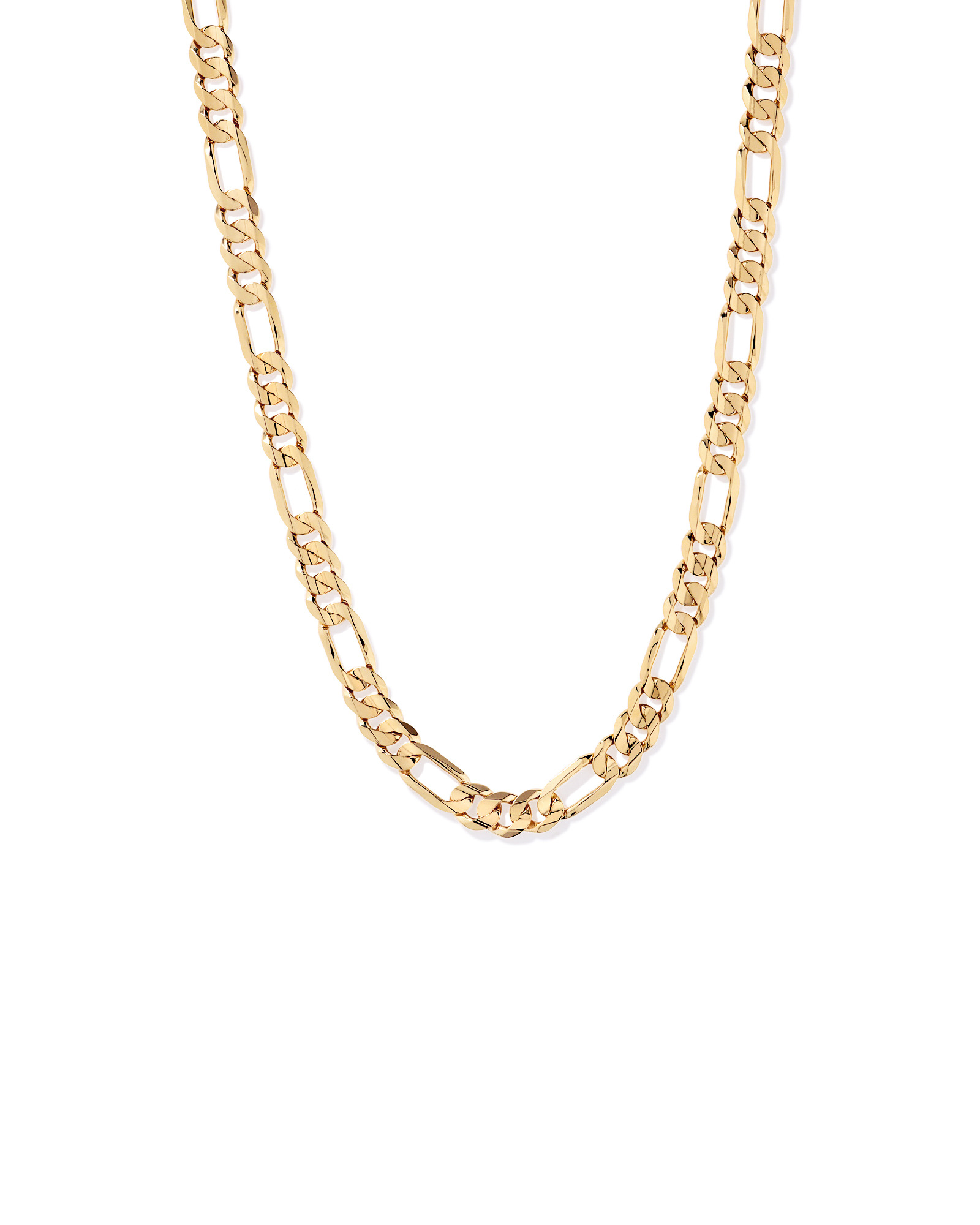 55cm (22") Figaro Chain in 18kt Vermeil