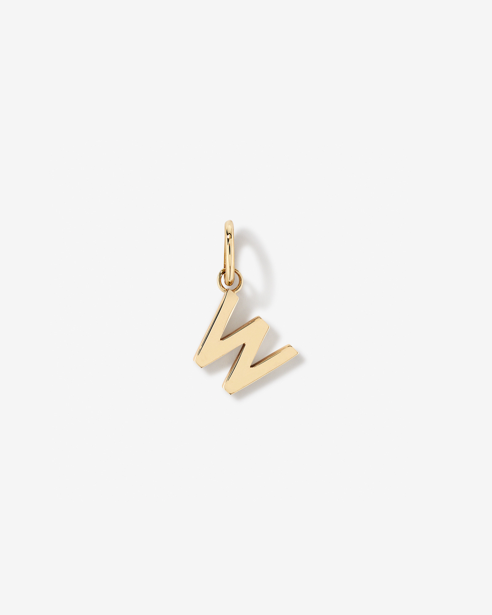 Letter W Initial Pendant in 10kt Yellow Gold