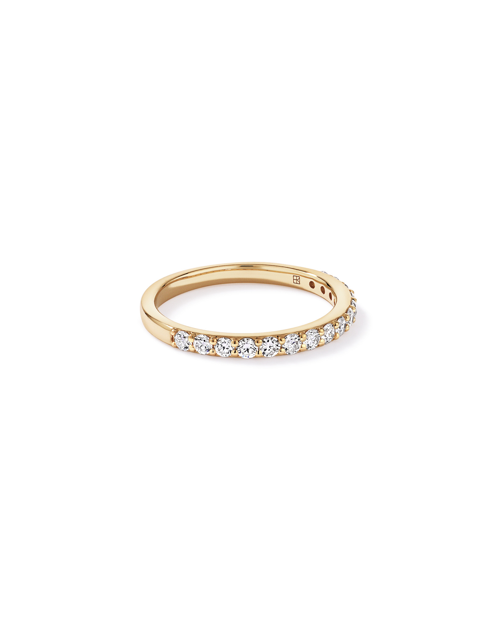 0.50TW Round Brilliant Laboratory-Grown Diamond Wedding Band in 14kt Yellow Gold