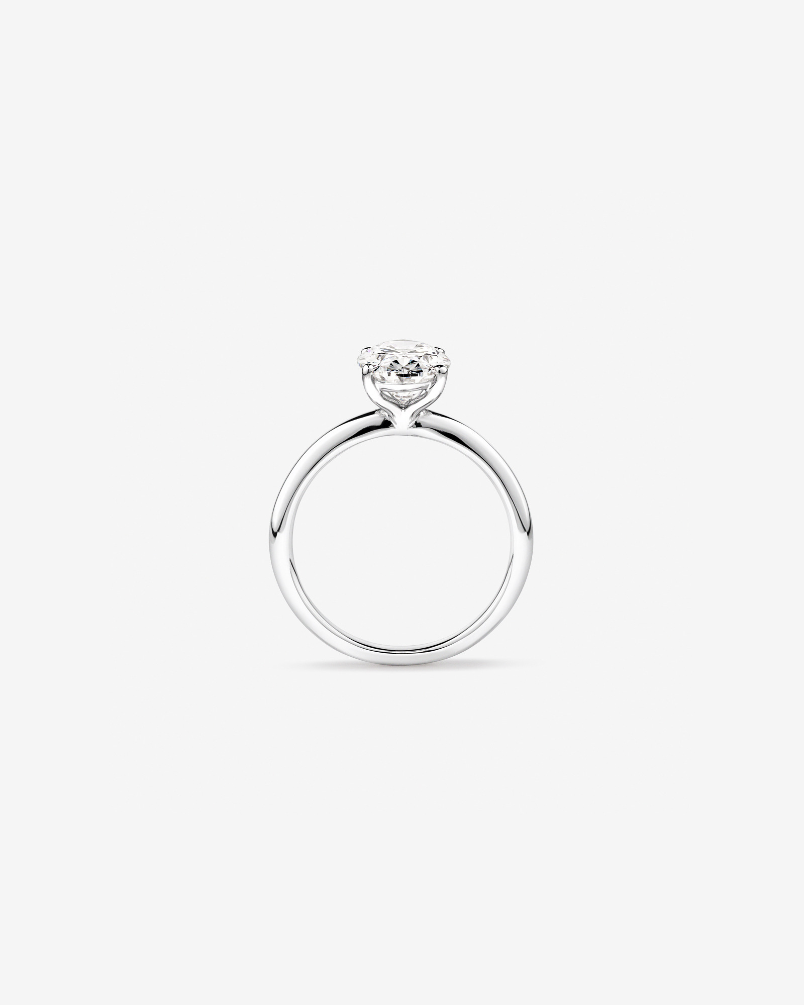 2 Carat TW Oval Laboratory-Grown Diamond Solitaire Engagement Ring 14kt White Gold