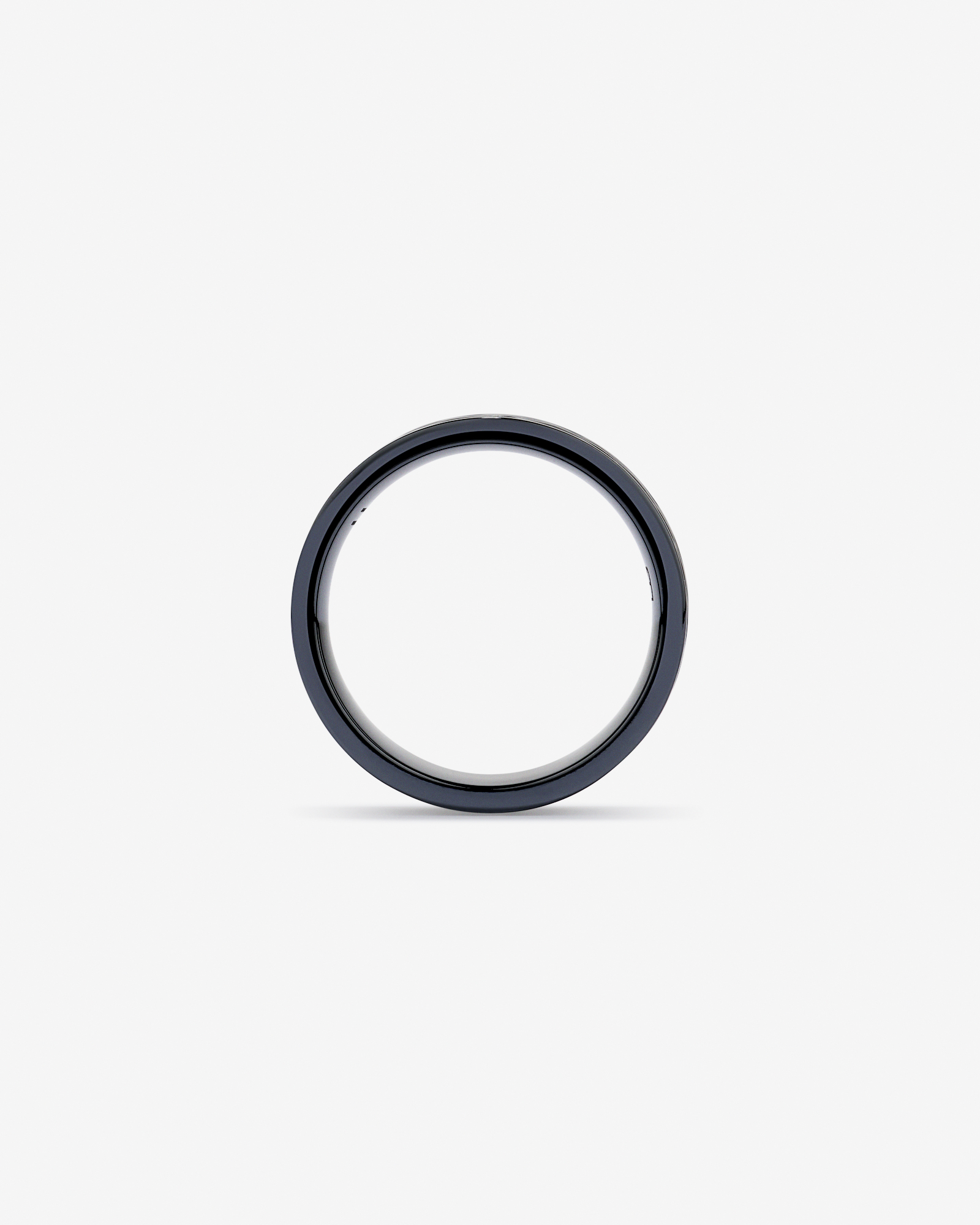 7mm Patterned Wedding Band in Black Titanium