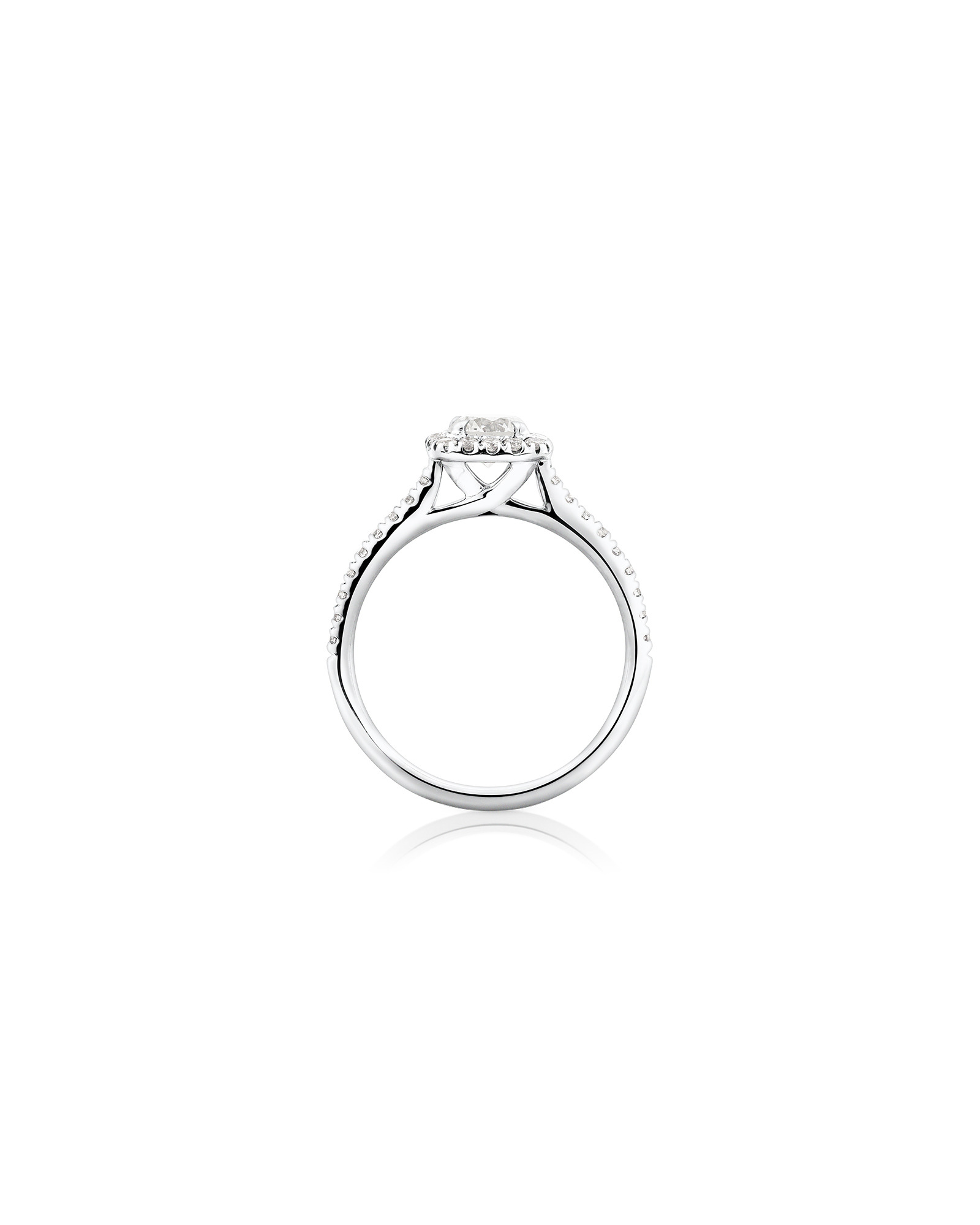 Engagement Ring with 0.95 Carat TW Of Diamonds In 14kt White Gold