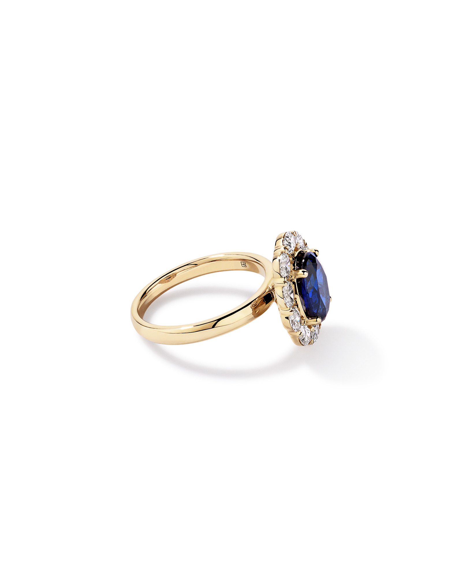 Created Sapphire & 0.97 Carat TW Laboratory-Grown Diamond Ring 10kt Gold