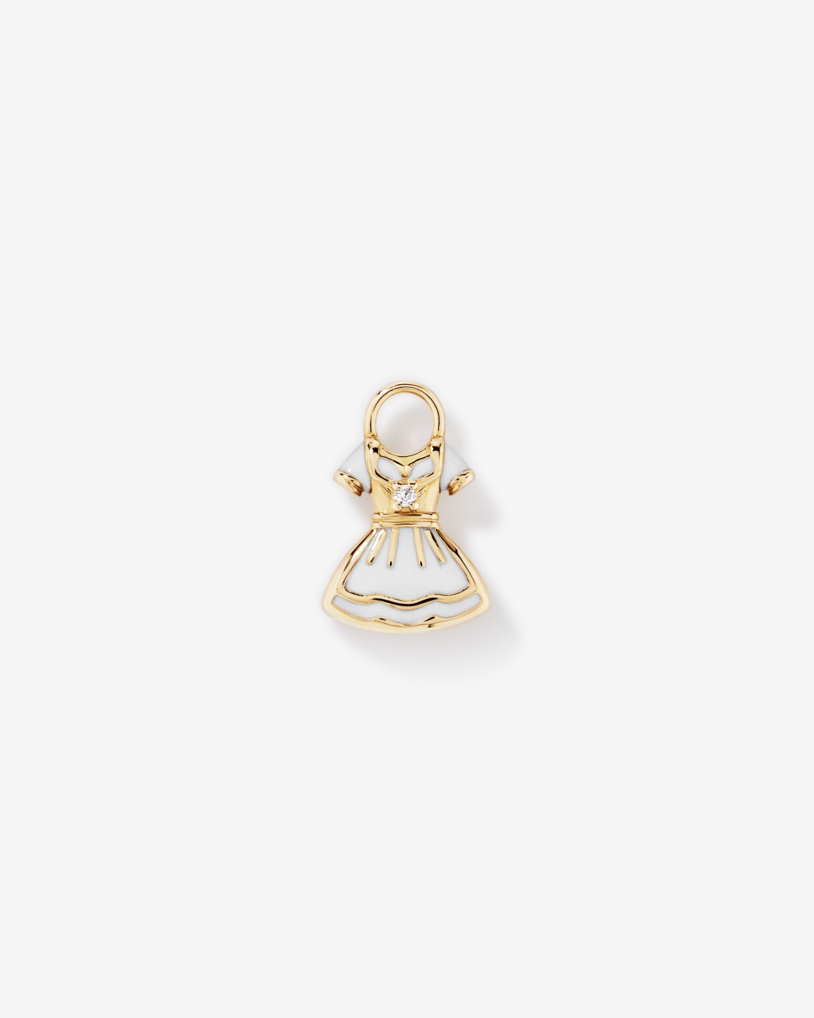 Charme de boucle d’oreille Dirndl en Vermeil 18 kt