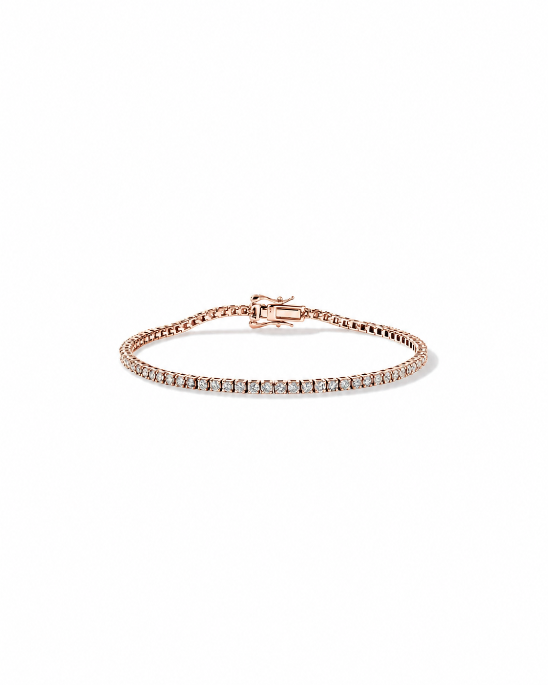 2.46 Carat TW Diamond Tennis Bracelet in 10kt Rose Gold