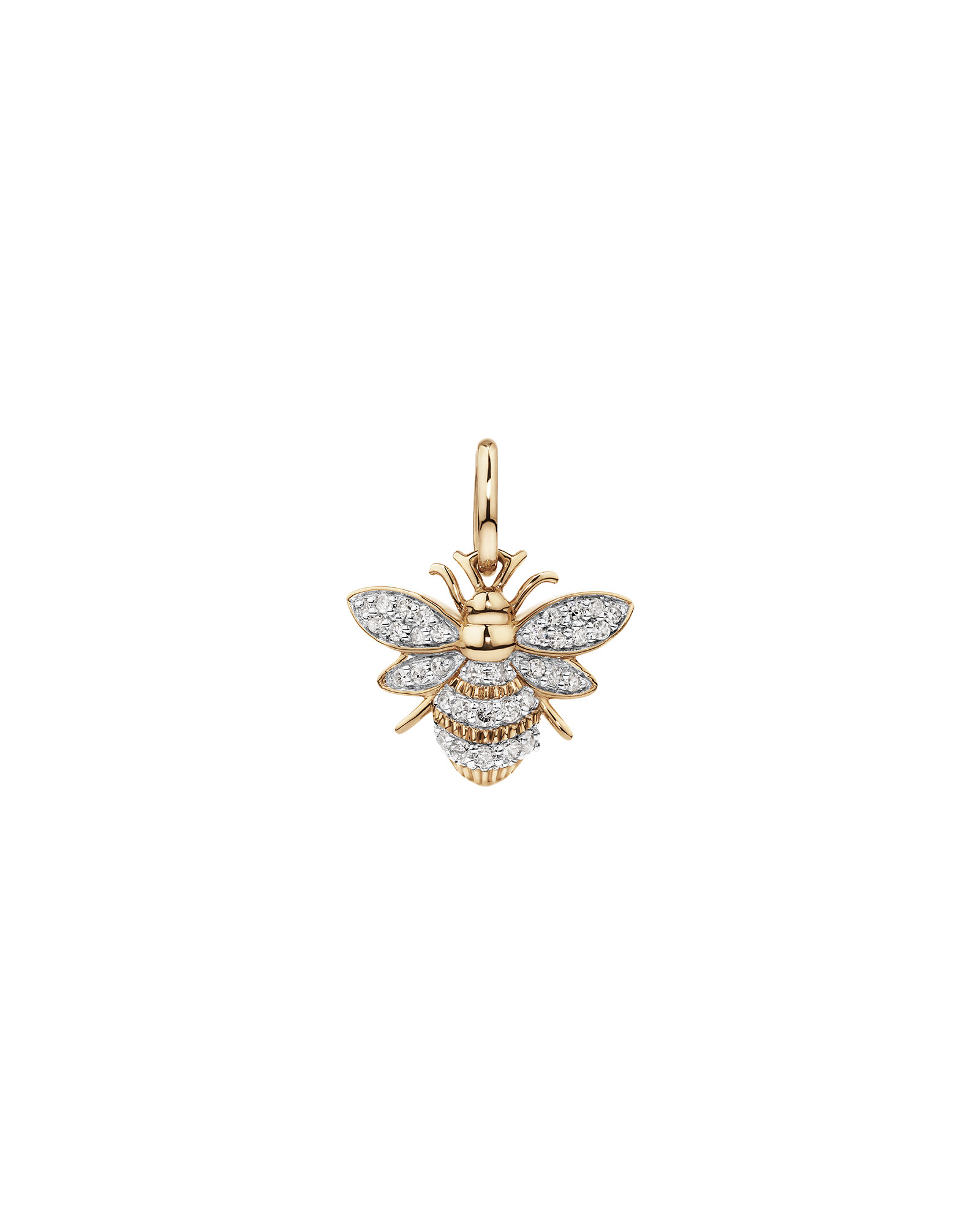 Pendentif Diamond Bee en or jaune 10 carats