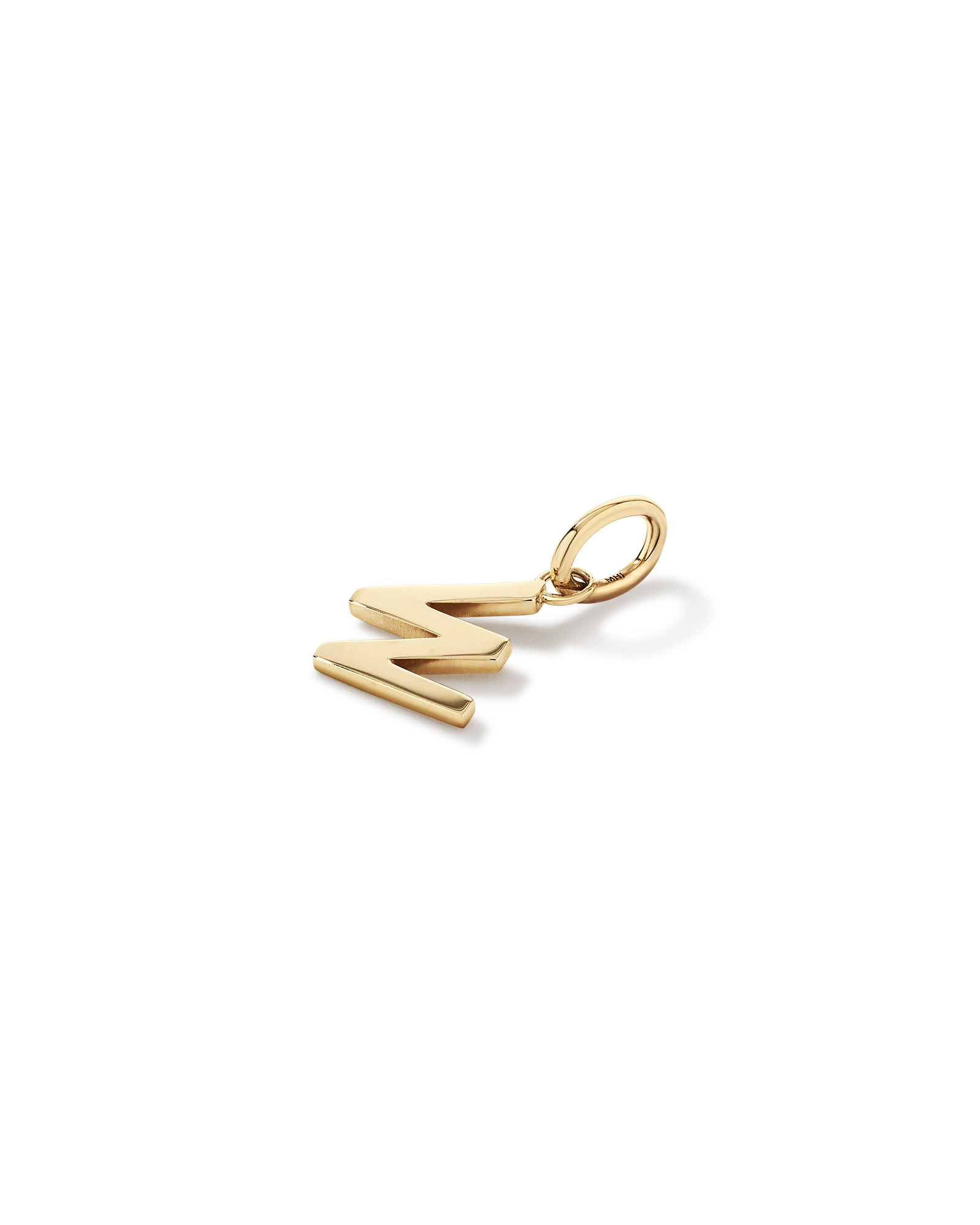 Letter W Initial Pendant in 10kt Yellow Gold