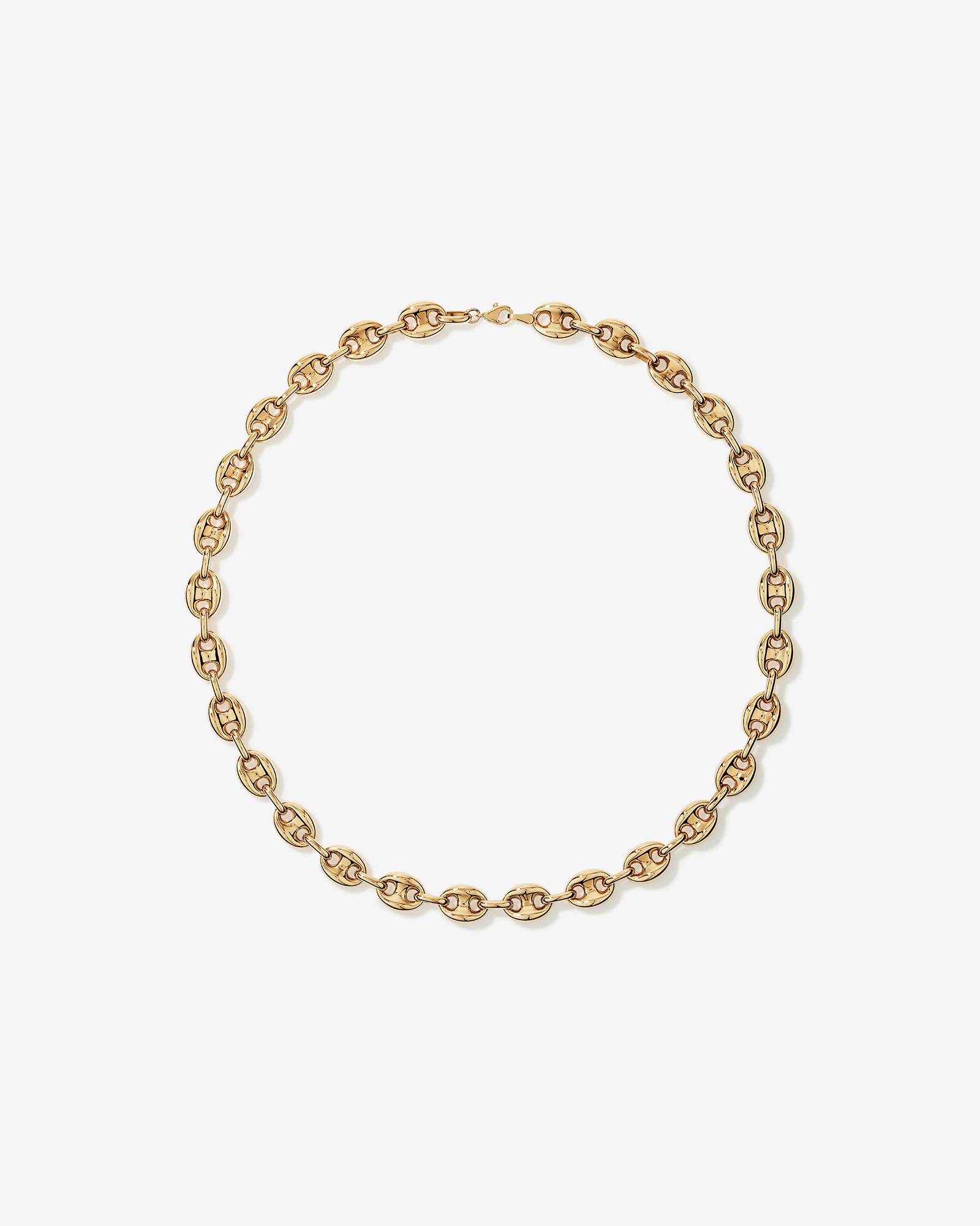 Puff Anchor Chain Necklace in 18kt Gold Vermeil