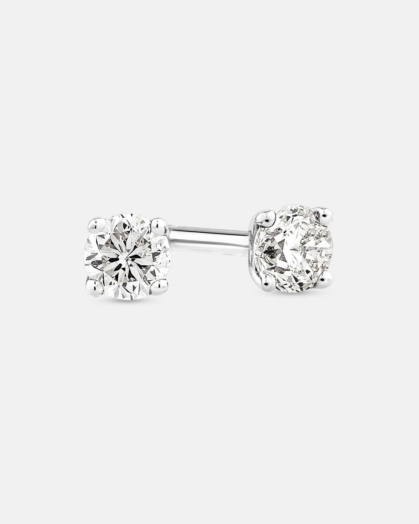 0.15 Carat TW Diamond Round Brilliant Mini Solitaire Stud Earrings 10kt Yellow Gold
