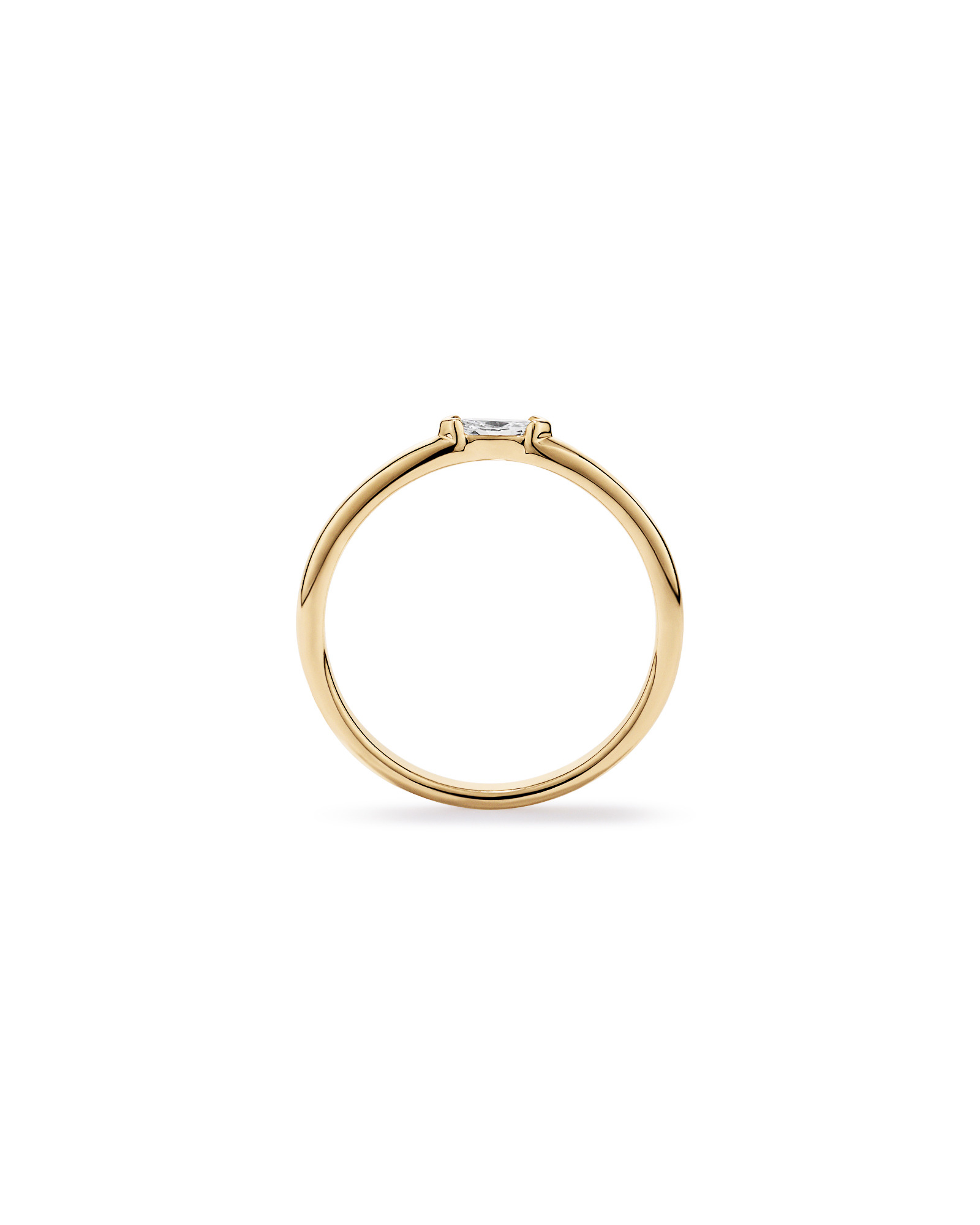 Laboratory-Grown Diamond Stacker Ring 10kt Yellow Gold