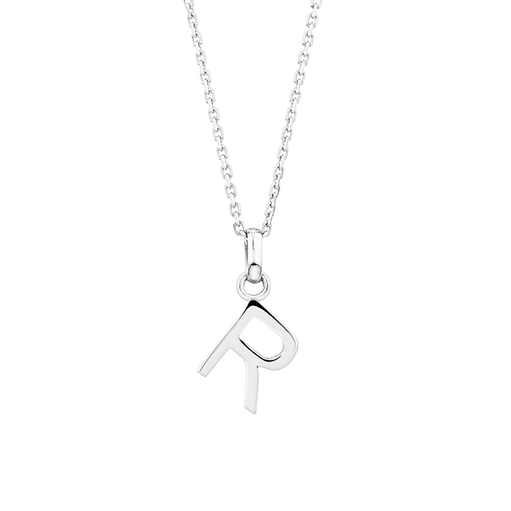 "R" Initial Pendant in Sterling Silver