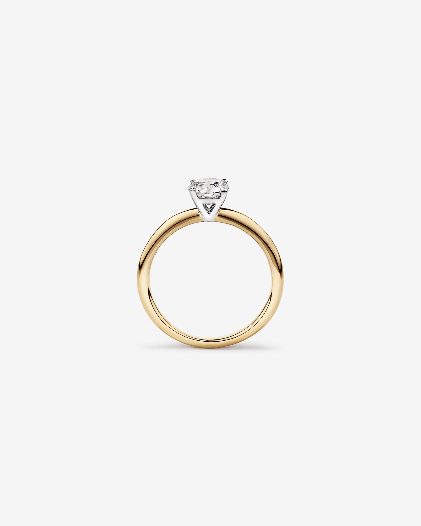 0.70 Carat TW Round Brilliant Laboratory-Grown Diamond Solitaire Engagement Ring in 14kt White Gold