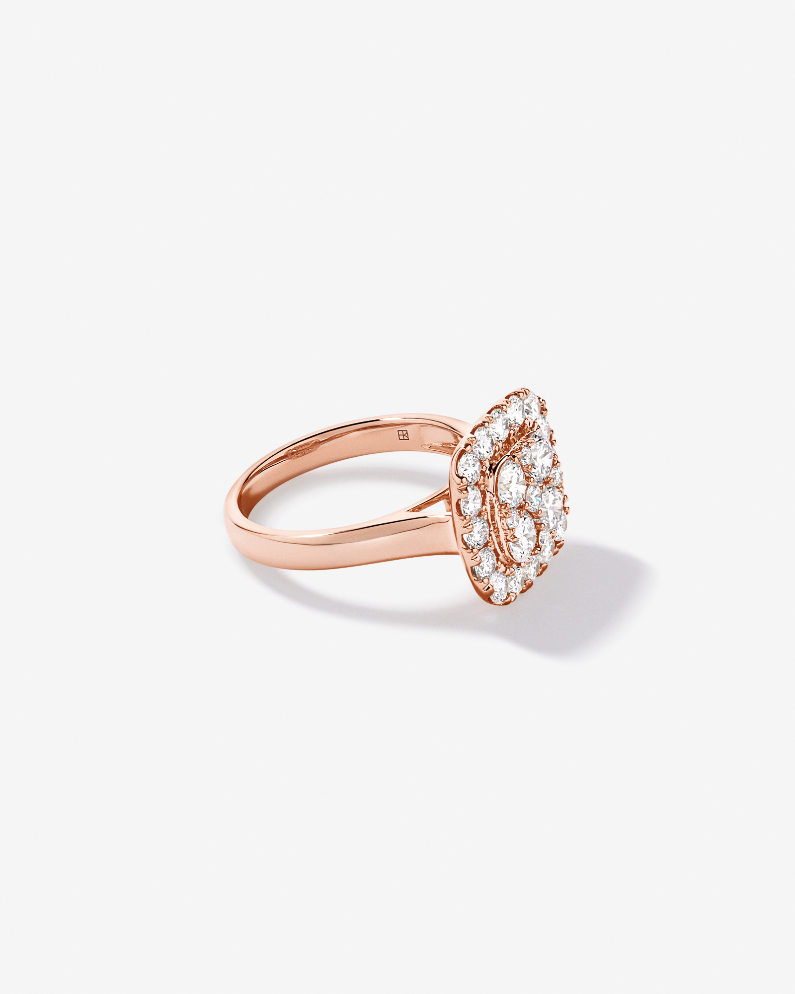2.00 Carat TW Laboratory-Grown Diamond Cluster Ring 10kt Rose Gold