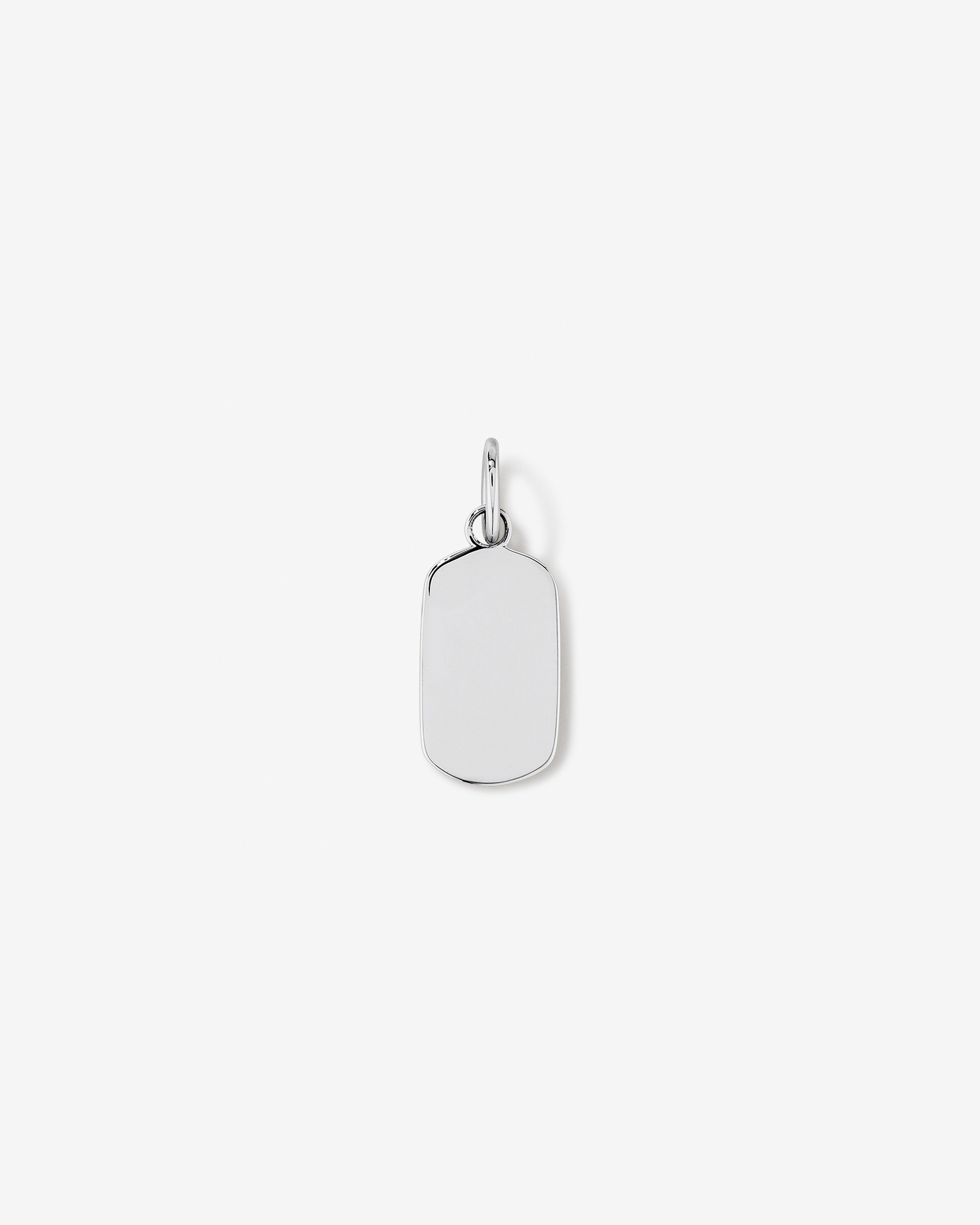 Dog Tag Pendant in Sterling Silver