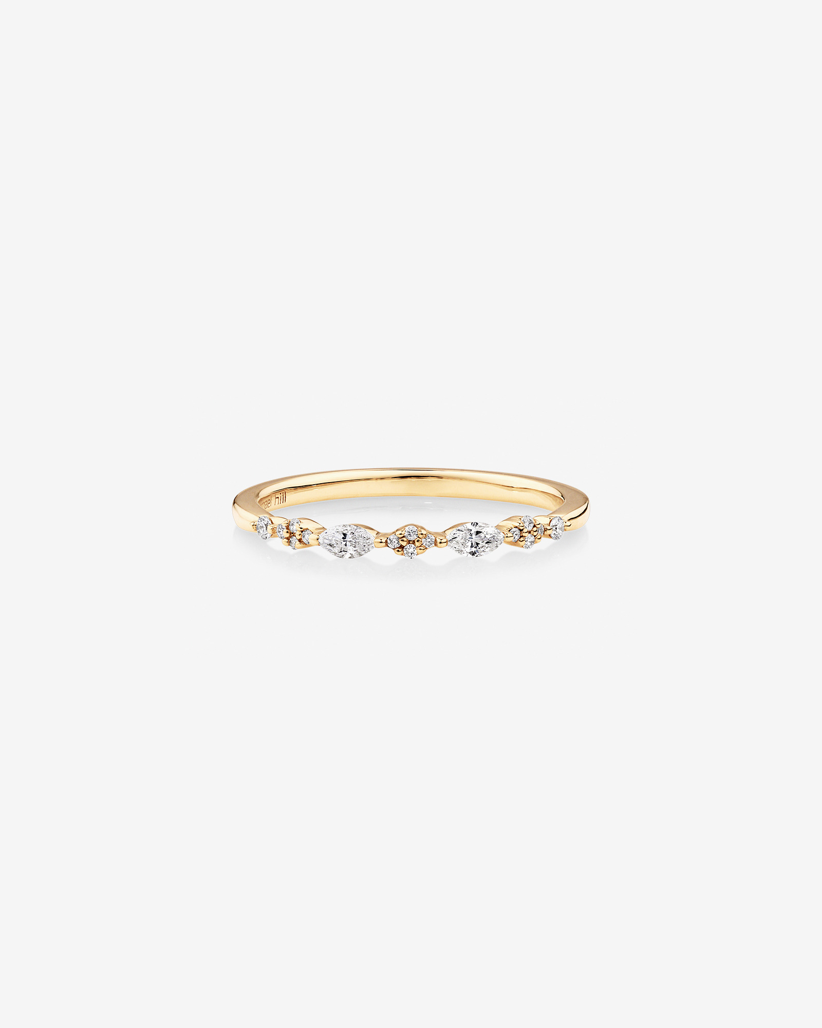 Bague Nuptiale avec 0,15 Carat TW de Diamants en Or Jaune 14kt