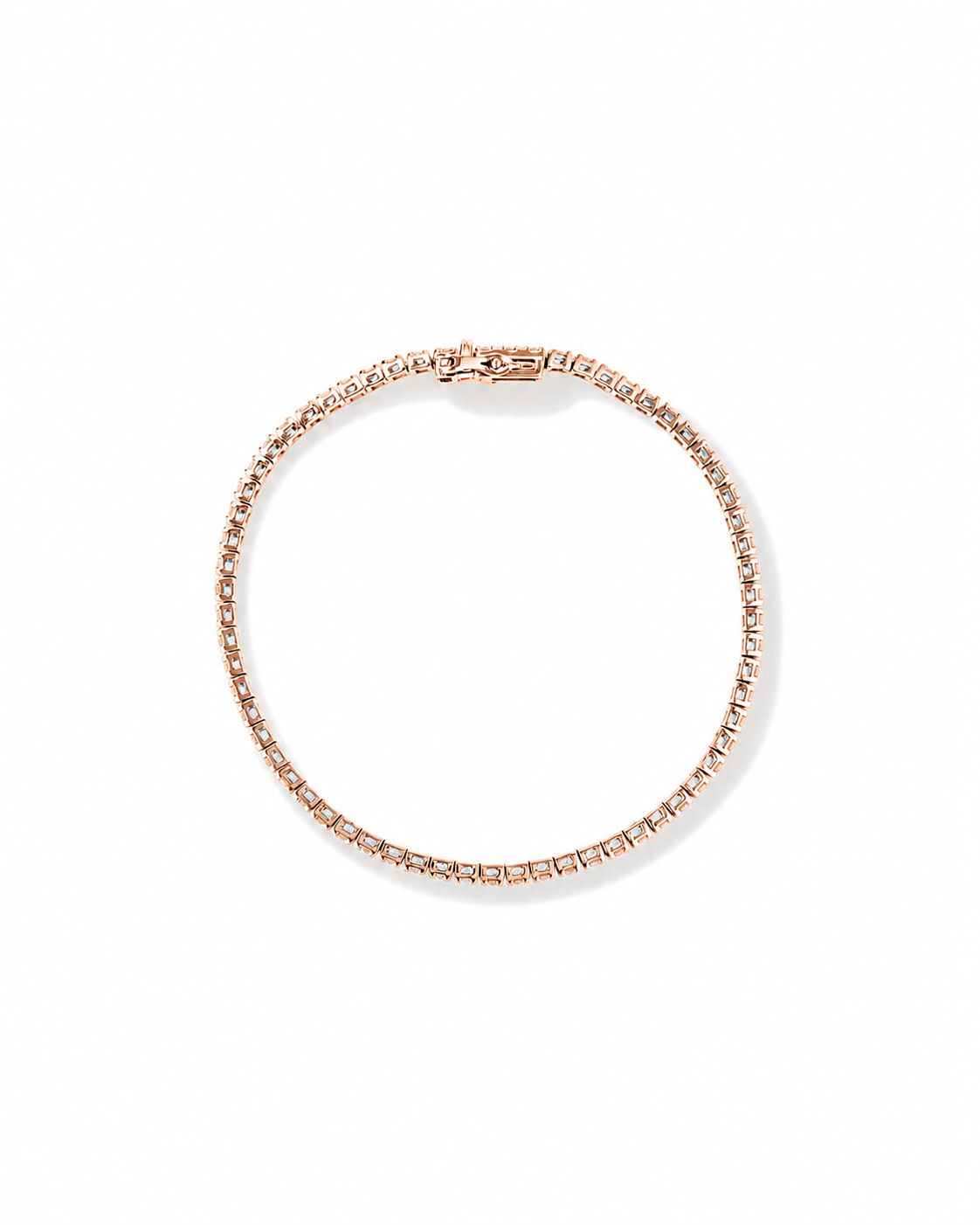 3.28 Carat TW Diamond Tennis Bracelet in 10kt Rose Gold