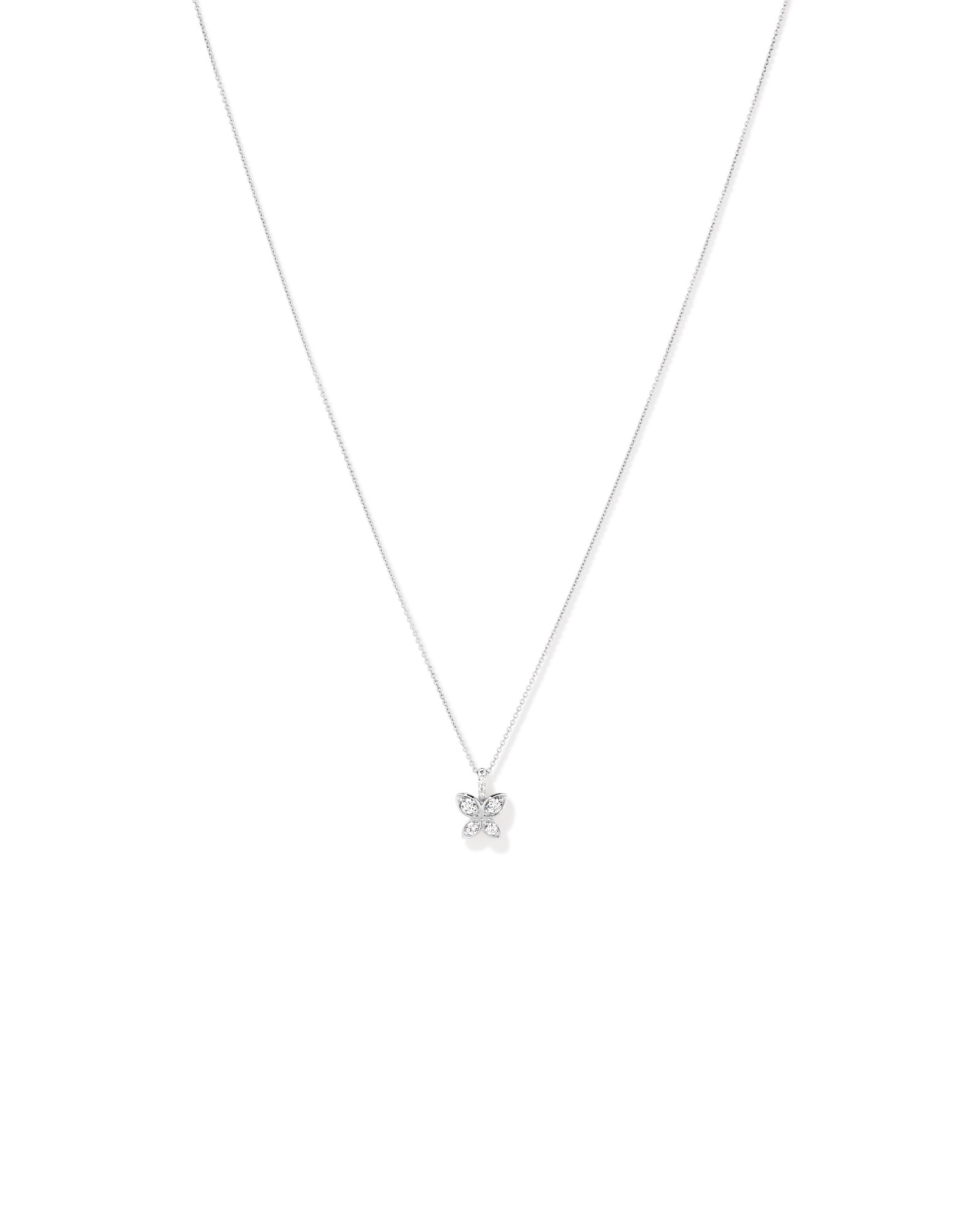 Collier Pendentif Papillon En Zircon Cubique En Argent Sterling