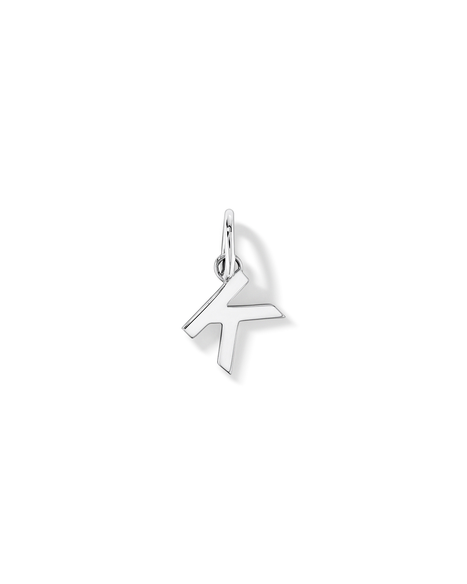 Pendentif initiale lettre K en argent sterling