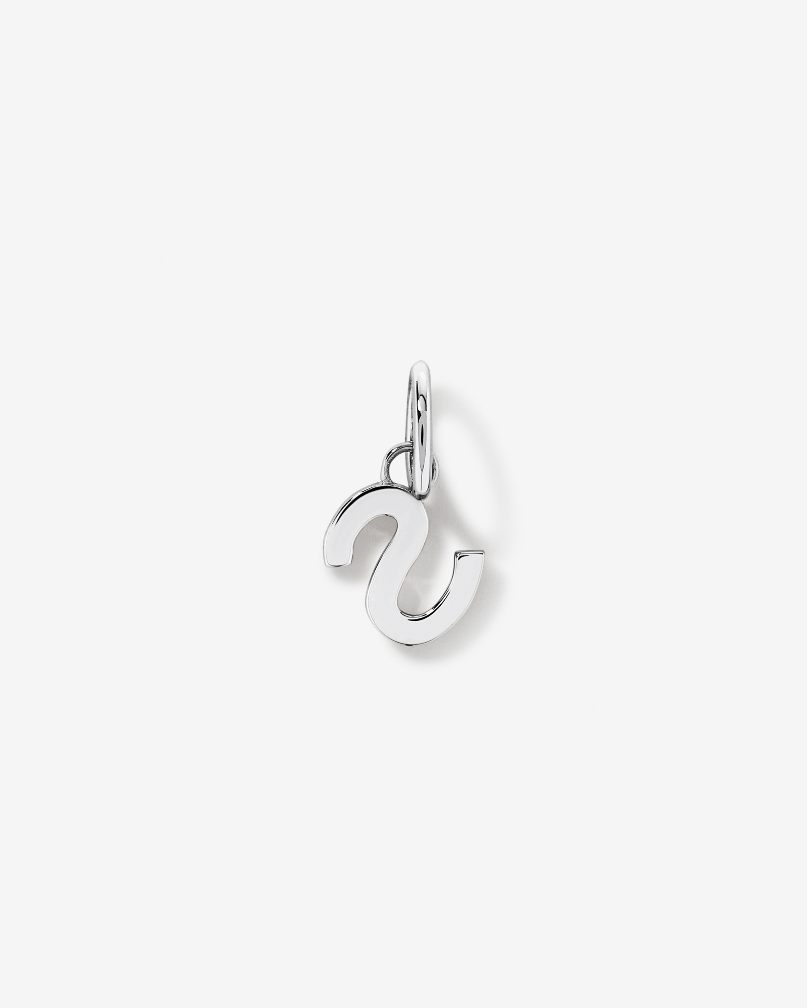 Letter S Initial Pendant in Sterling Silver