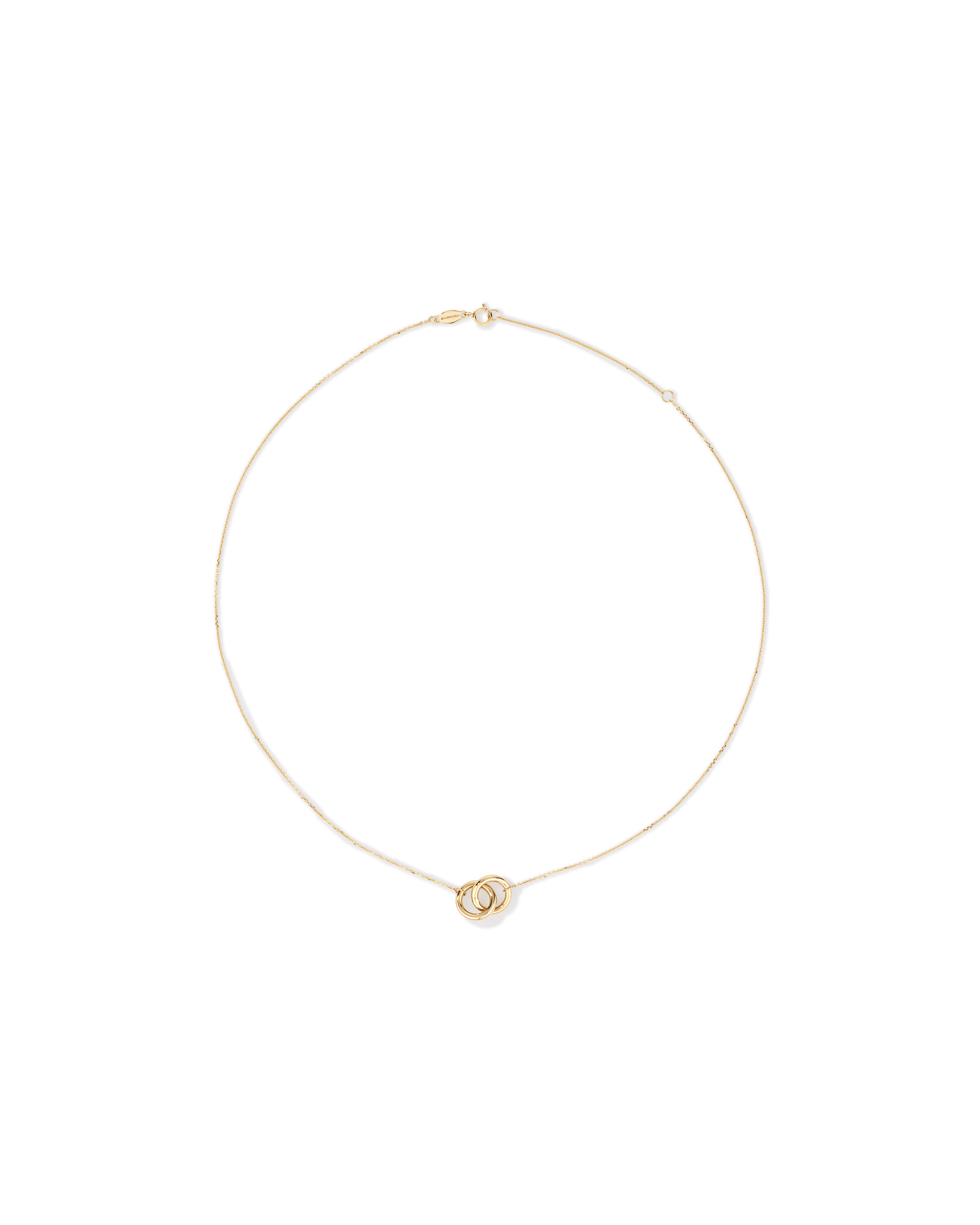 45cm (18”) Double Circle Necklace in 10kt Yellow Gold