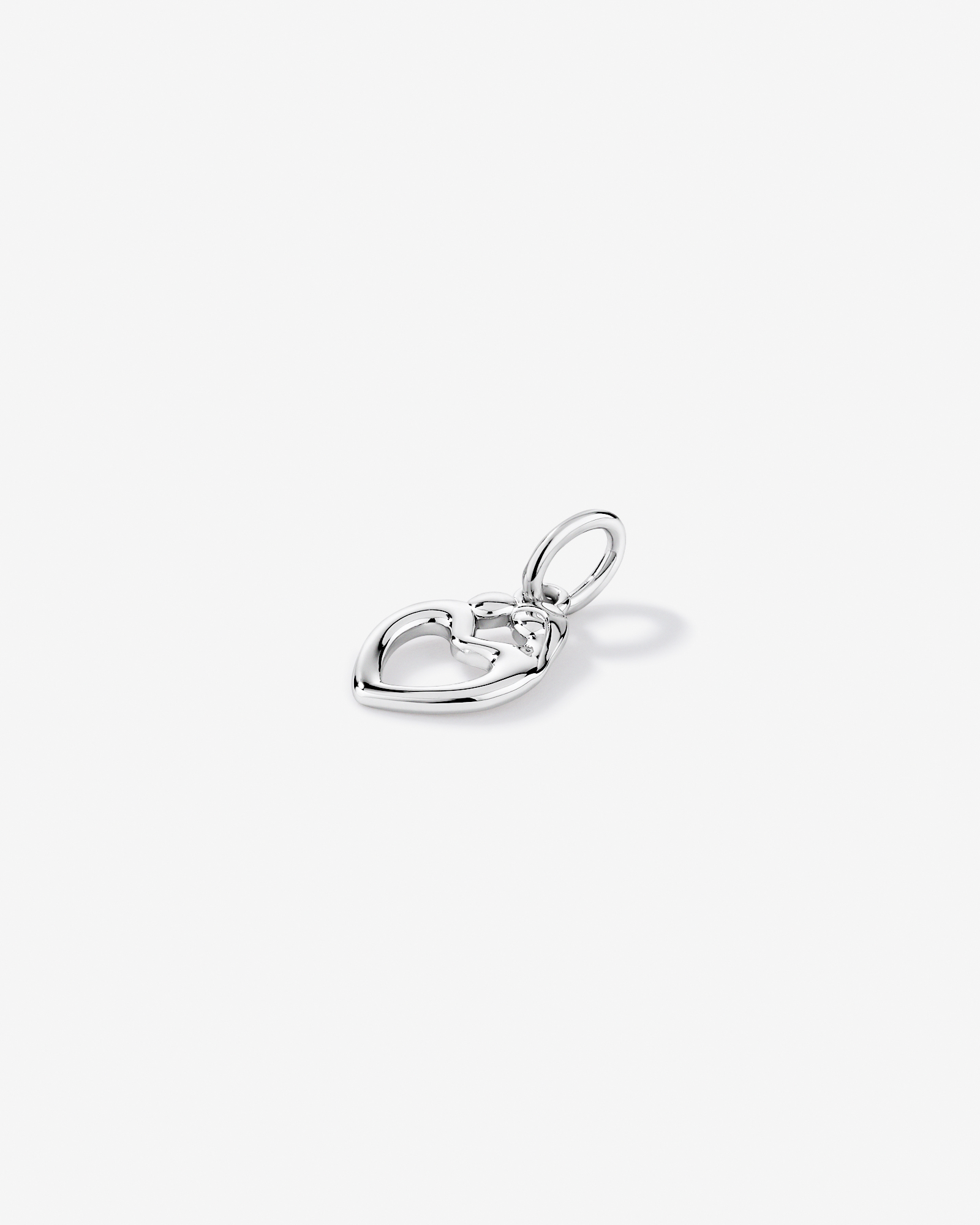 Mother and Child Heart Pendant in Sterling Silver